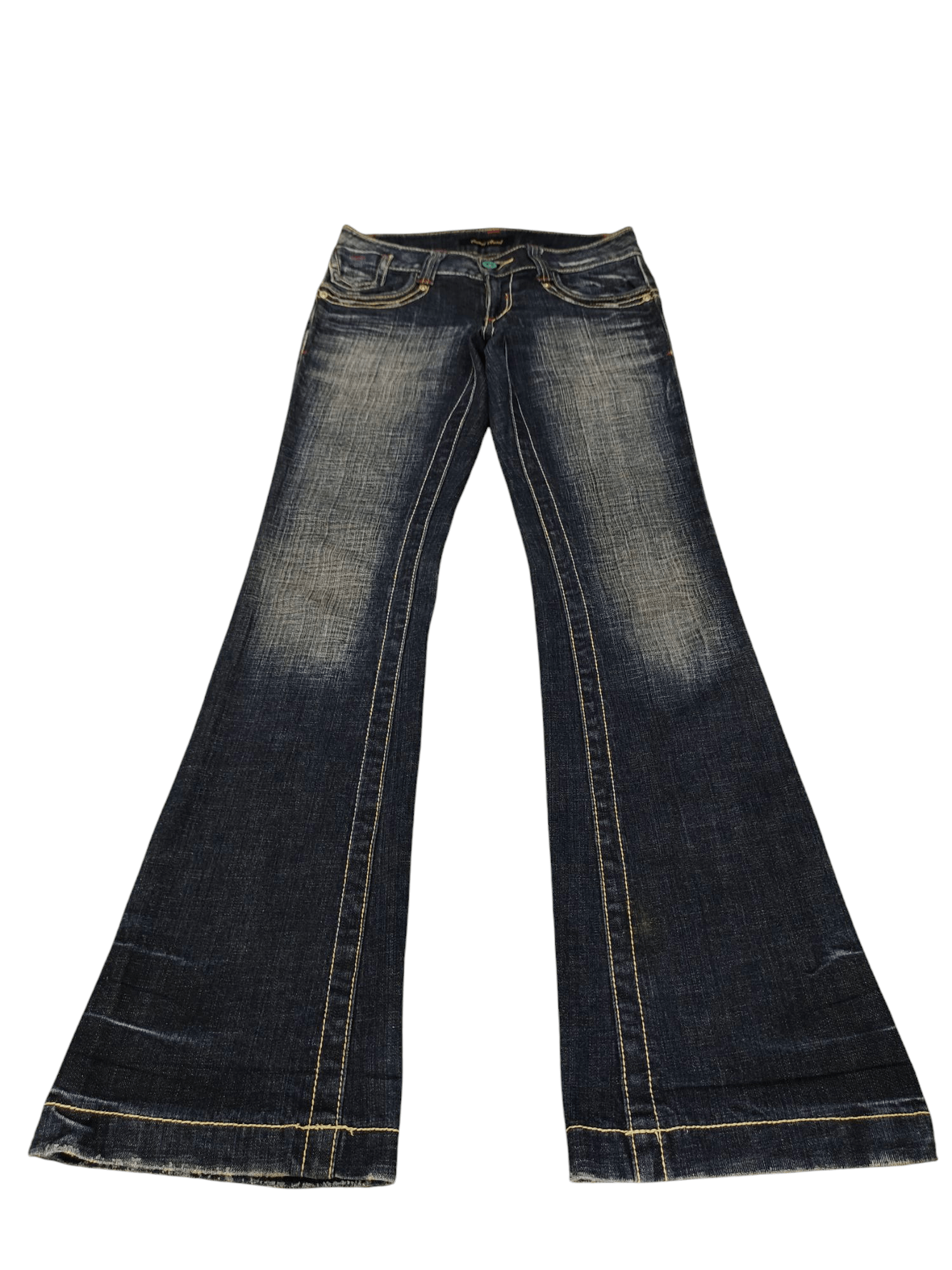 Japanese Brand Flare Jeans Camel Road Japan Faded Low Rise Denim Bootcut Size US 29 - 5 Thumbnail
