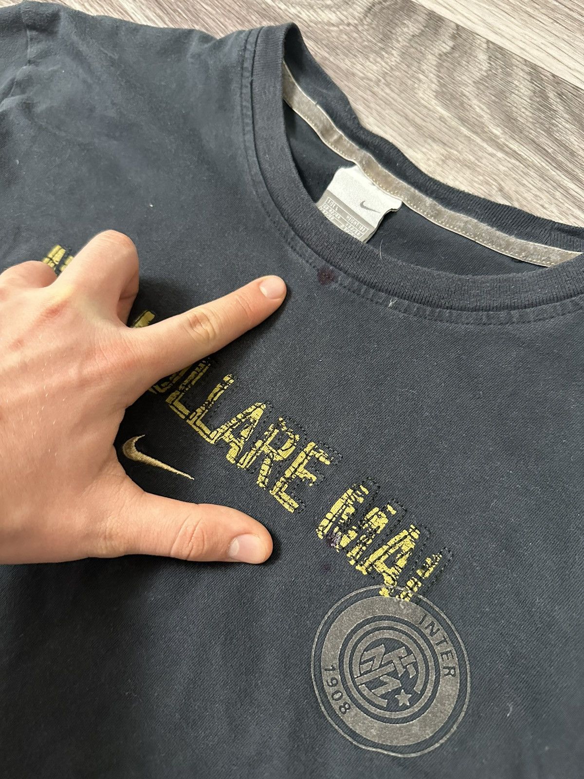 Nike × Vintage Nike Vintage Inter Milan Mon Moralle Mai longsleeve Size US L / EU 52-54 / 3 - 4 Thumbnail
