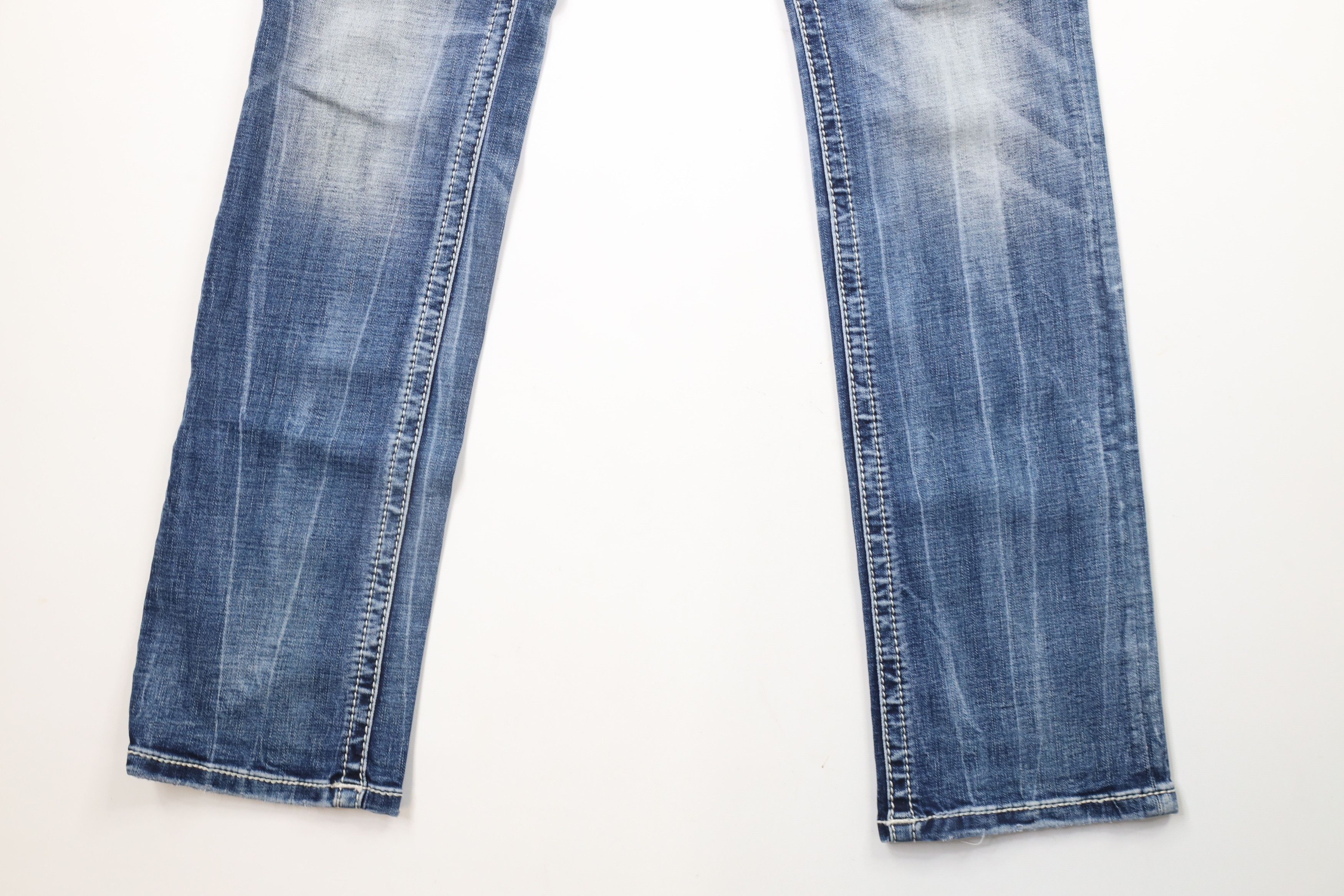 Miss Me × Vintage Miss Me Jeweled Sequin Mid Rise Straight Leg Denim Jeans Size 28" / US 6 / IT 42 - 4 Thumbnail