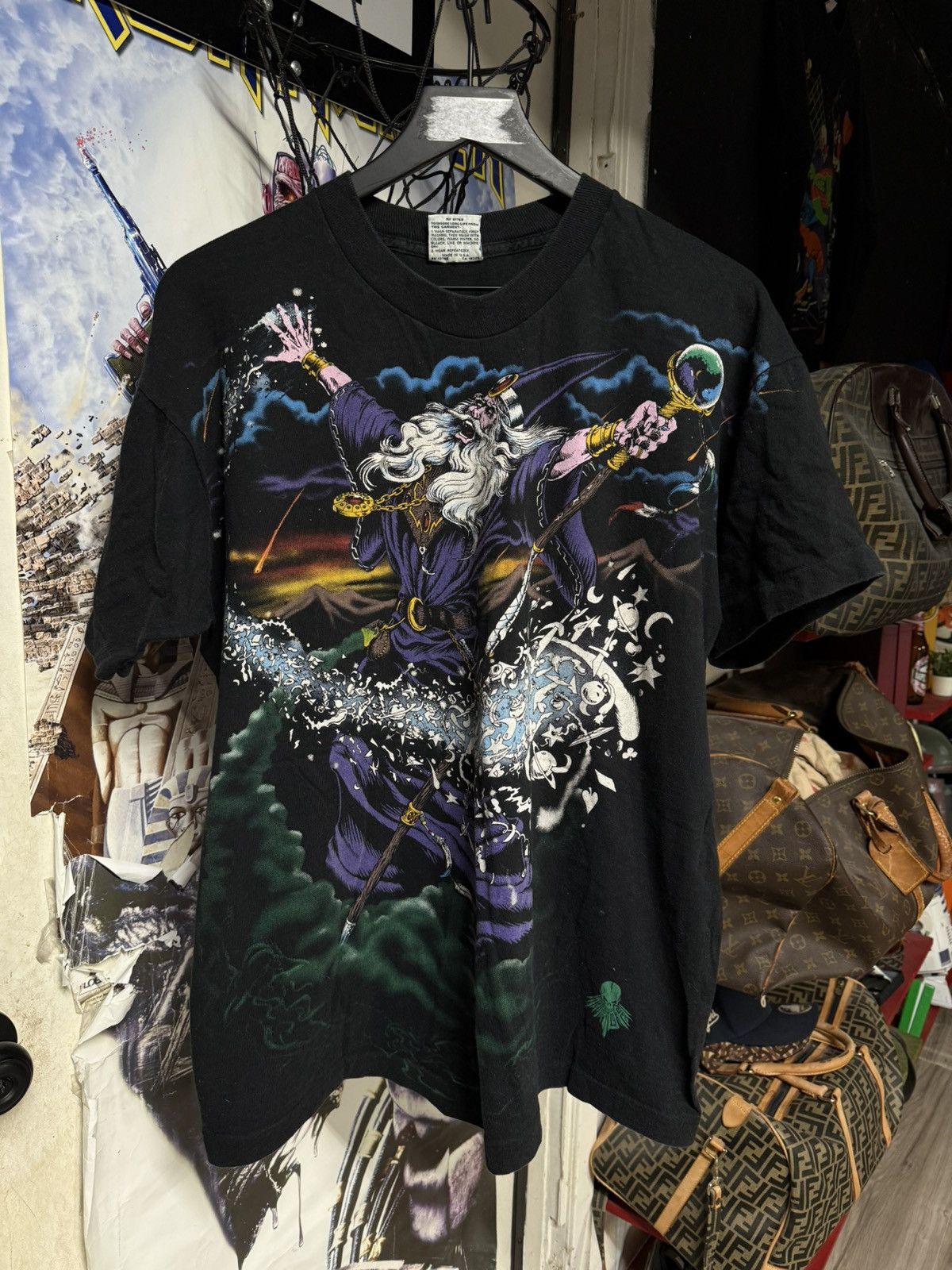 Vintage Vintage 1994 Liquid Blue Wizard AOP T-Shirt Rare XLarge Size US XL / EU 56 / 4 - 1 Thumbnail