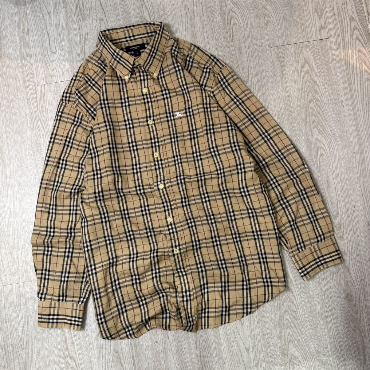 Burberry BURBERRY nova check long button up shirt Size US L / EU 52-54 / 3 - 3 Thumbnail
