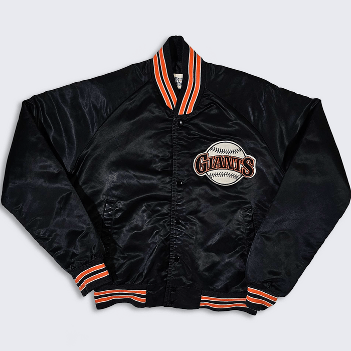 Vintage San Francisco Giants 80s Chalk Line Satin Bomber Jacket Grailed