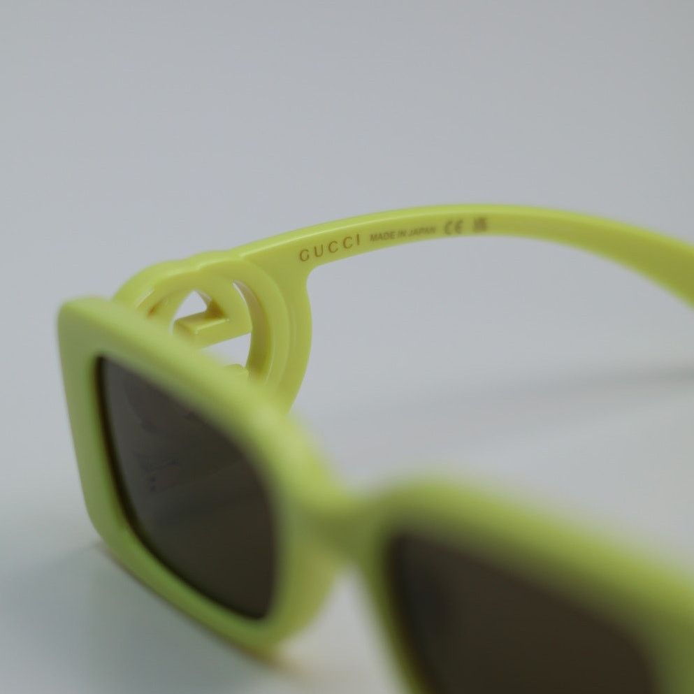 Gucci NEW Gucci Sunglasses GG1325S 007 Acid Yellow Brown Authentic Size ONE SIZE - 8 Thumbnail