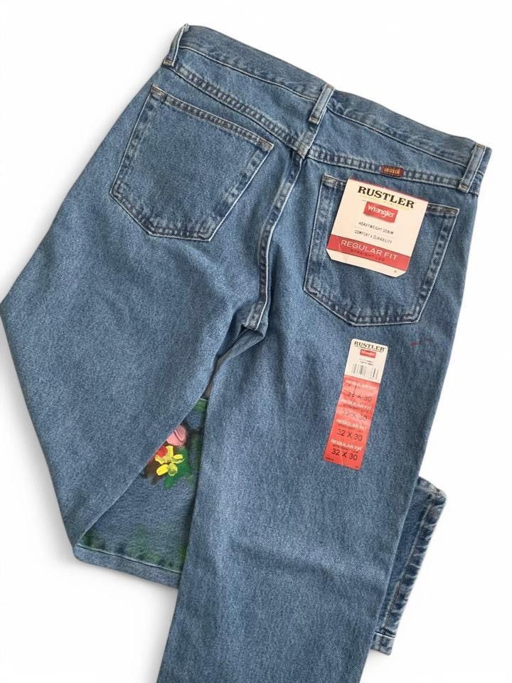 Wrangler Hand paint floral jeans Size US 32 / EU 48 - 5 Thumbnail