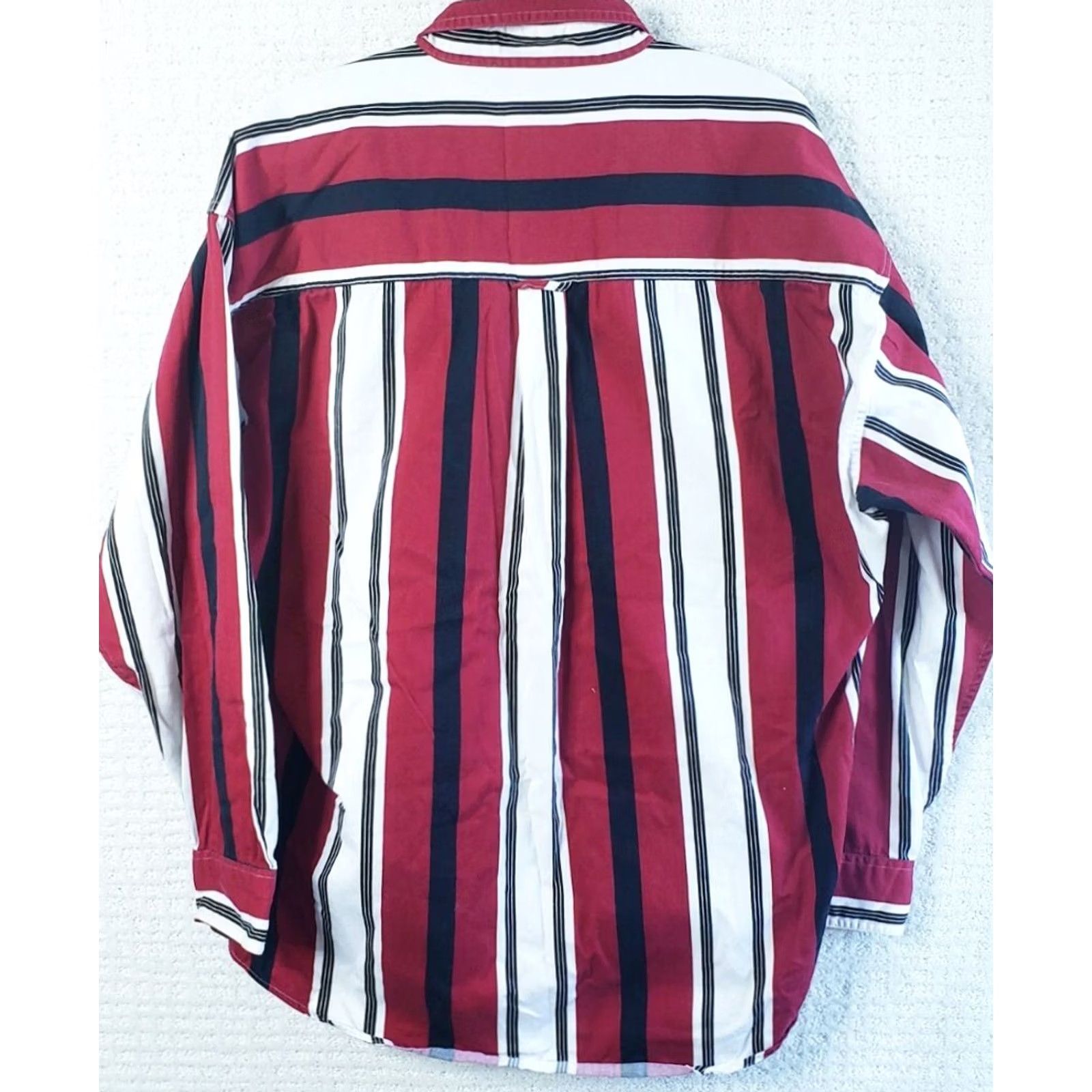 Ralph Lauren Chaps Ralph Lauren Men L Red Button-Down Long Sleeve Shirt Striped Cotton Size US L / EU 52-54 / 3 - 6 Thumbnail