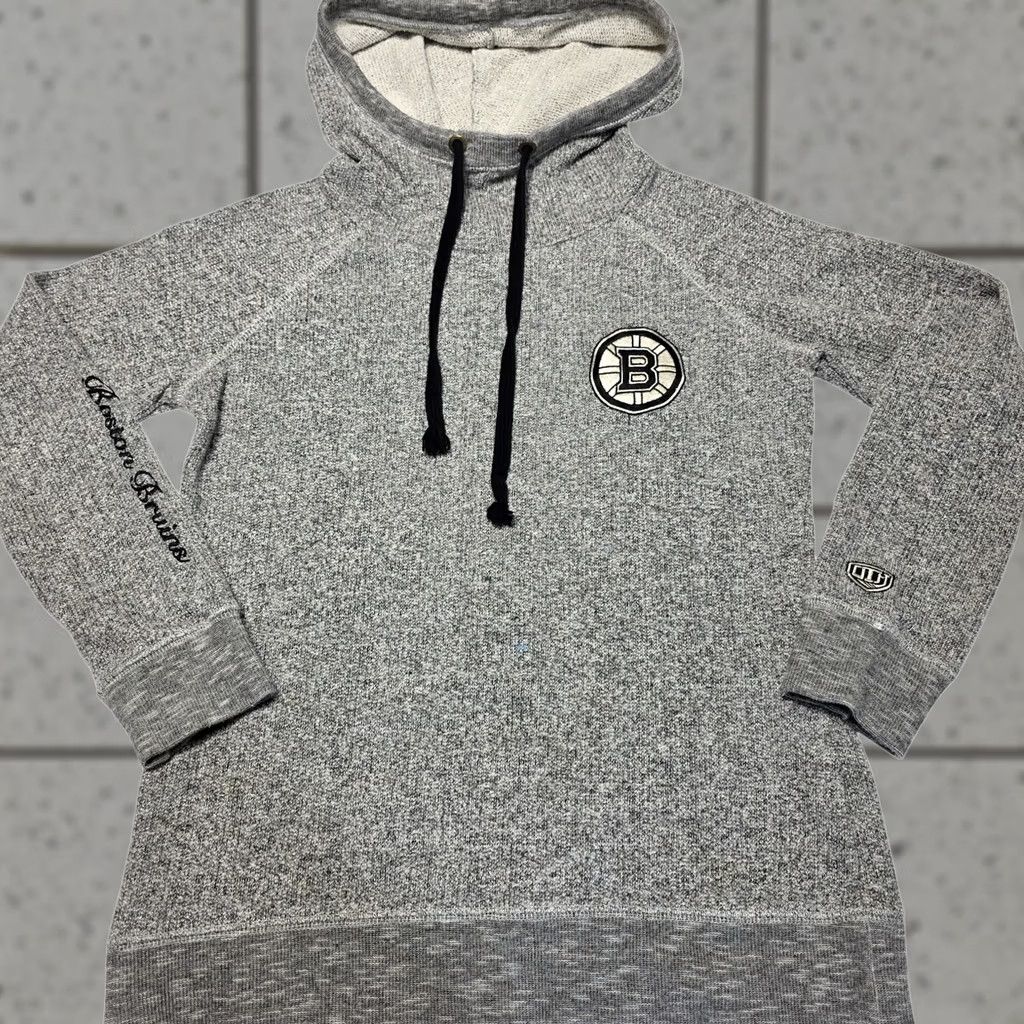 NHL Boston Bruins Old Time Hockey Newbury Collection Women’s Small Gray Hoodie NHL Size S / US 4 / IT 40 - 1 Thumbnail