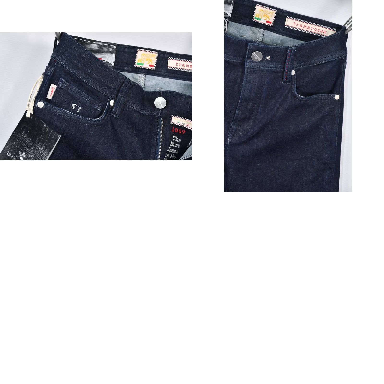 Vintage SARTORIA TRAMAROSSA LEONARDO SLIM JEANS Men 30 Blue 34.65" Inseam Stretch Skinny Denim 87% Cotton 9% Polyester 4% Elastane, NEW Size US 30 / EU 46 - 9 Thumbnail