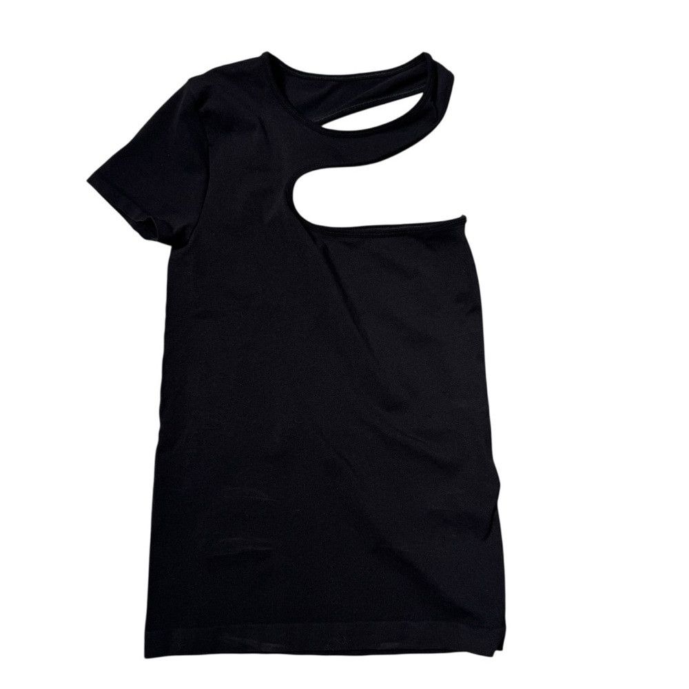 Helmut Lang NWT New $165 Helmut Lang Cutout Seamless Black Top Made in Size L / US 10 / IT 46 - 6 Thumbnail