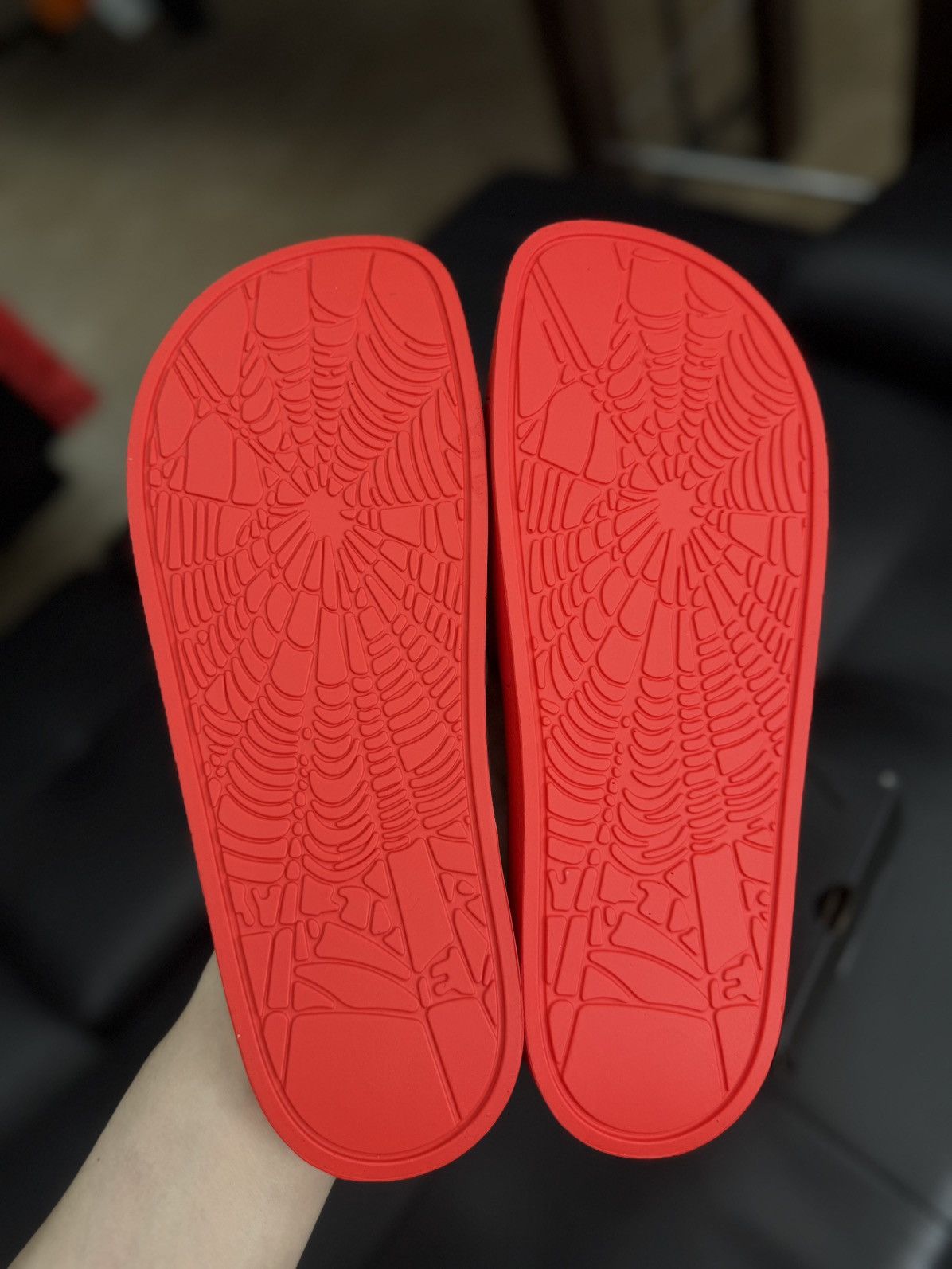 Sp5der Sp5der Red Slip On Rubber Slides Size (10) Brand New Size US 10 / EU 43 - 6 Thumbnail