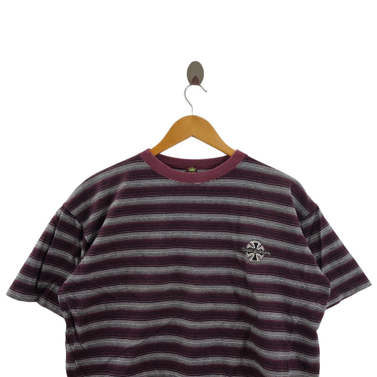 Other Vintage THE THIRD WAVE Striped Surf Cropped Tee Shirt Top Size L / US 10 / IT 46 - 3 Thumbnail