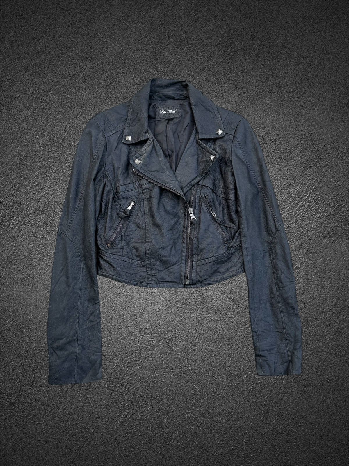 14th Addiction Leather Jacket Vkei Croped Asymmetrical 14th kmrii Styled Size US S / EU 44-46 / 1 - 2 Thumbnail