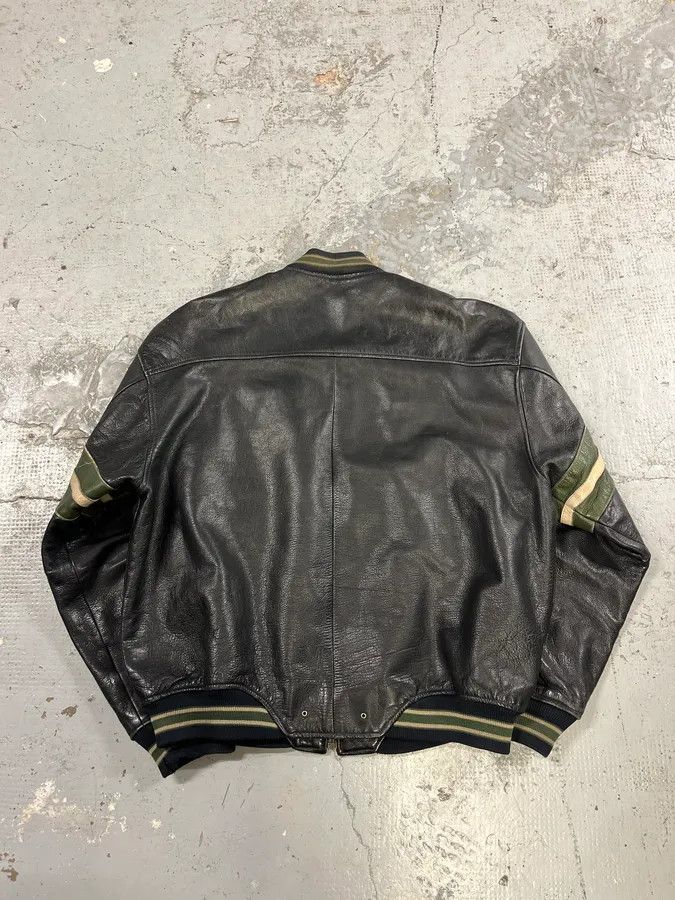 Avirex 1990s Avirex Black Leather Bomber Jacket Size US XL / EU 56 / 4 - 8 Thumbnail