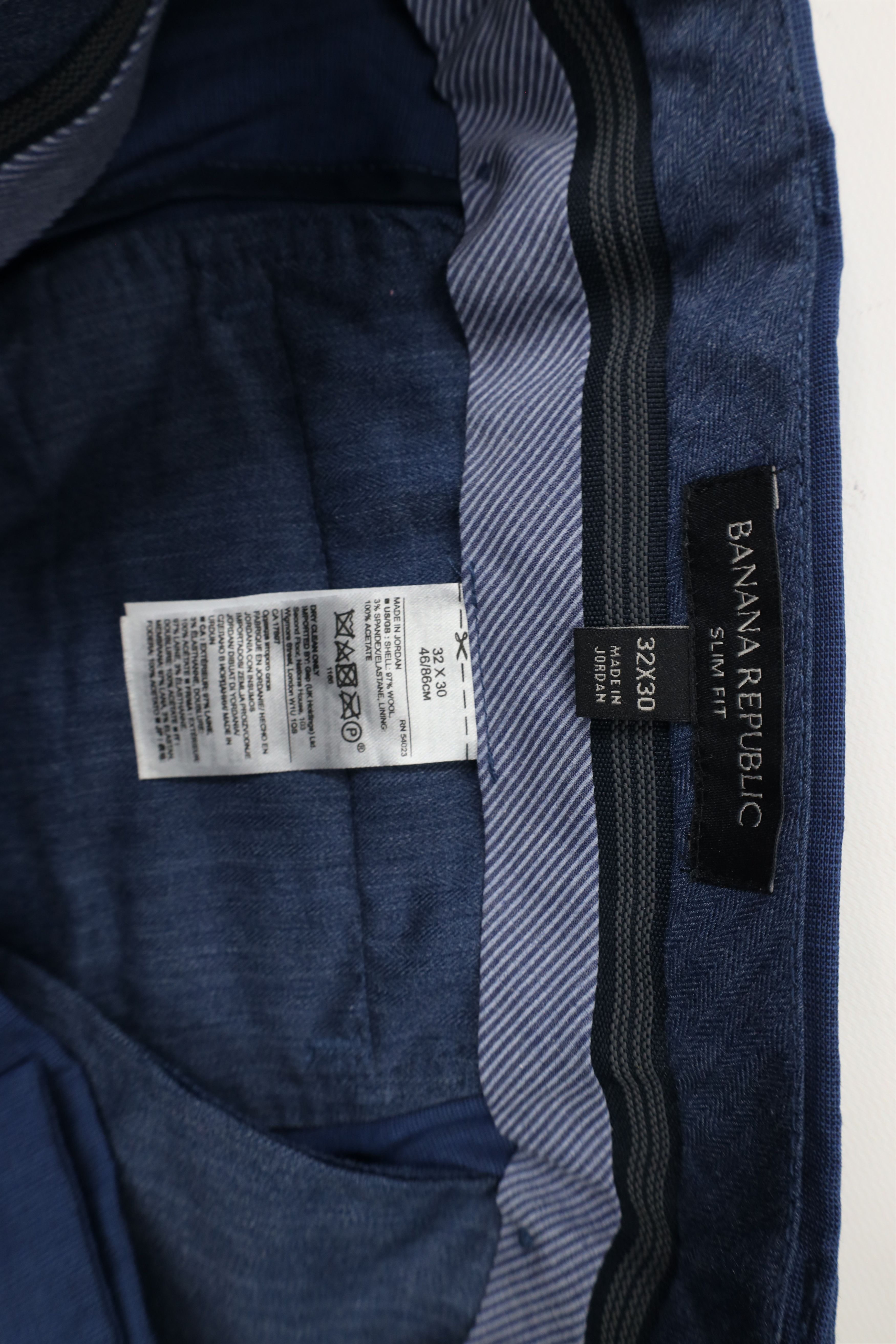 Banana Republic × Vintage Banana Republic Wool Blend Chino Pants Trousers Blue Size US 32 / EU 48 - 7 Thumbnail
