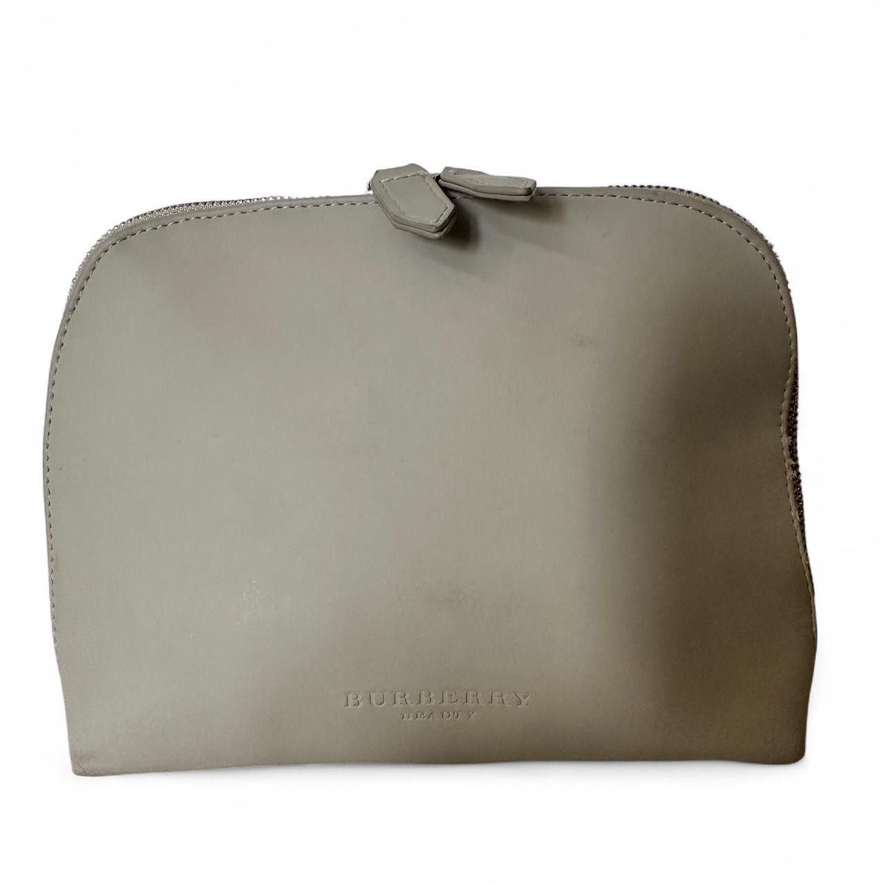 Burberry Burberry Beauty stone/gray leather makeup bag Size ONE SIZE - 1 Thumbnail