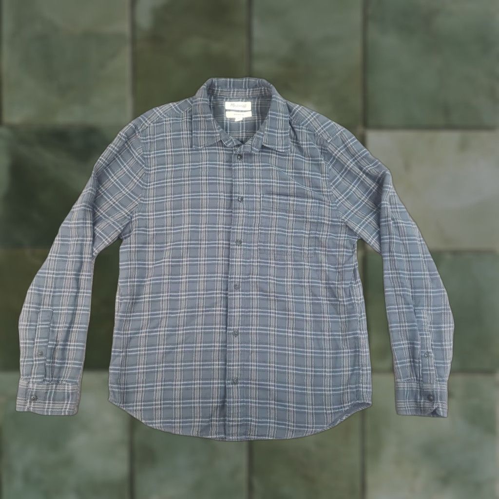 Madewell VINTAGE Madewell Men's Shirt Long Sleeve Cotton Plaid Button-Up Casual Regular Fit Green 90s Mens Size US M / EU 48-50 / 2 - 1 Thumbnail