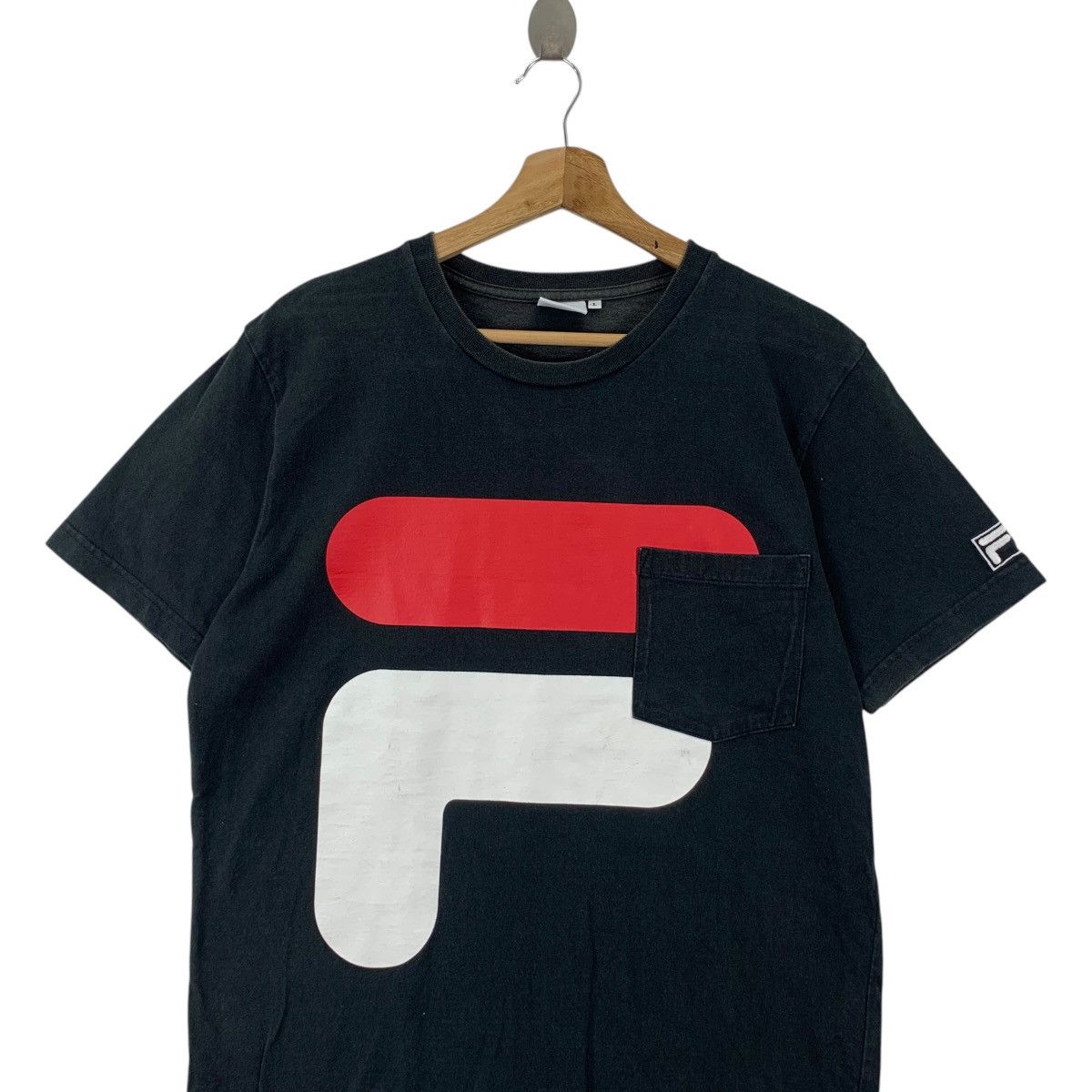 Fila FILA BIELLA ITALIA F Big Logo Sportswear Tee Shirt Top Size L / US 10 / IT 46 - 2 Thumbnail