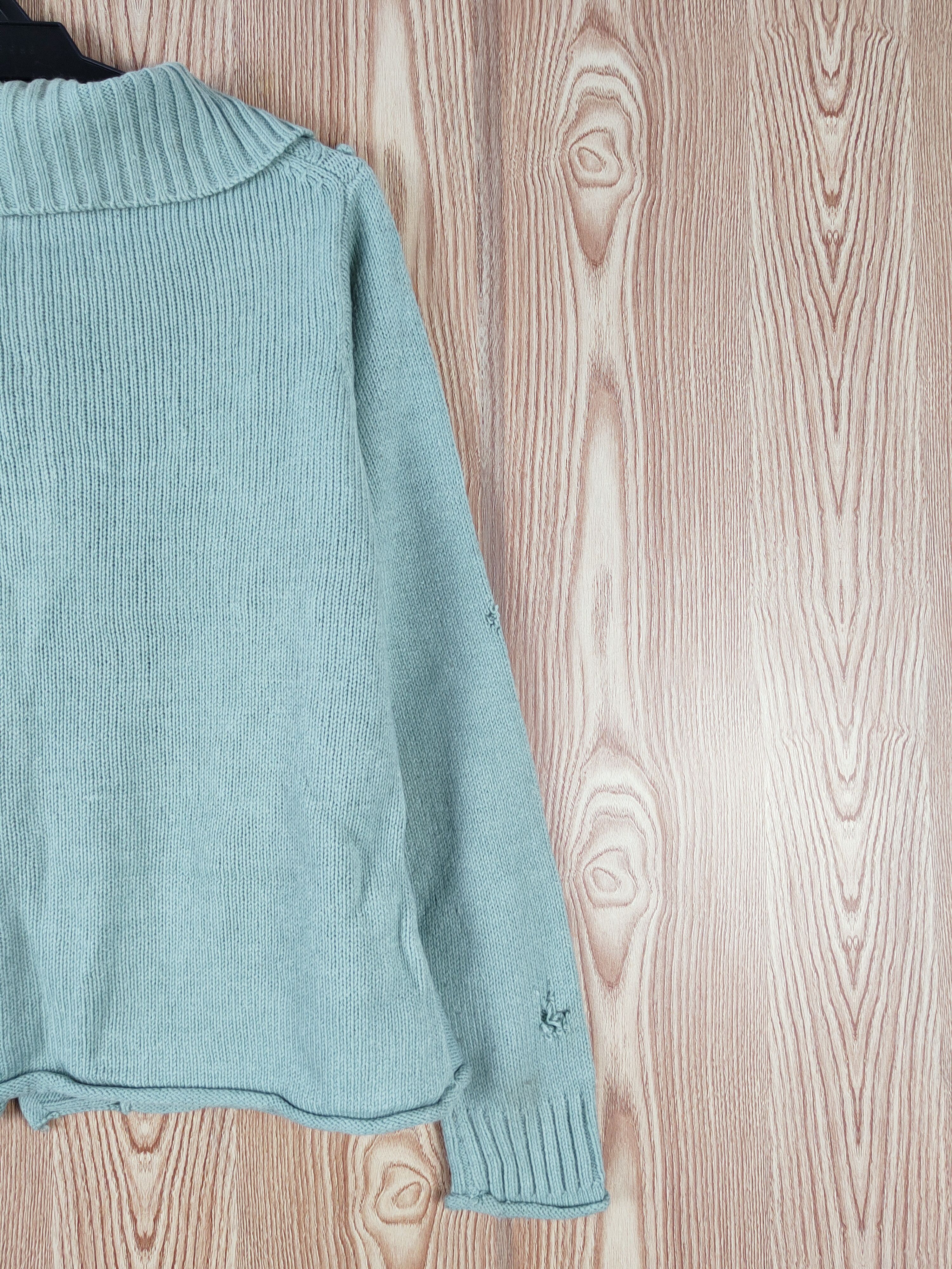 Japanese Brand × Vintage L& Beautiful Green Ripped Knitwear Cardigan #w875 Size M / US 6-8 / IT 42-44 - 15 Thumbnail