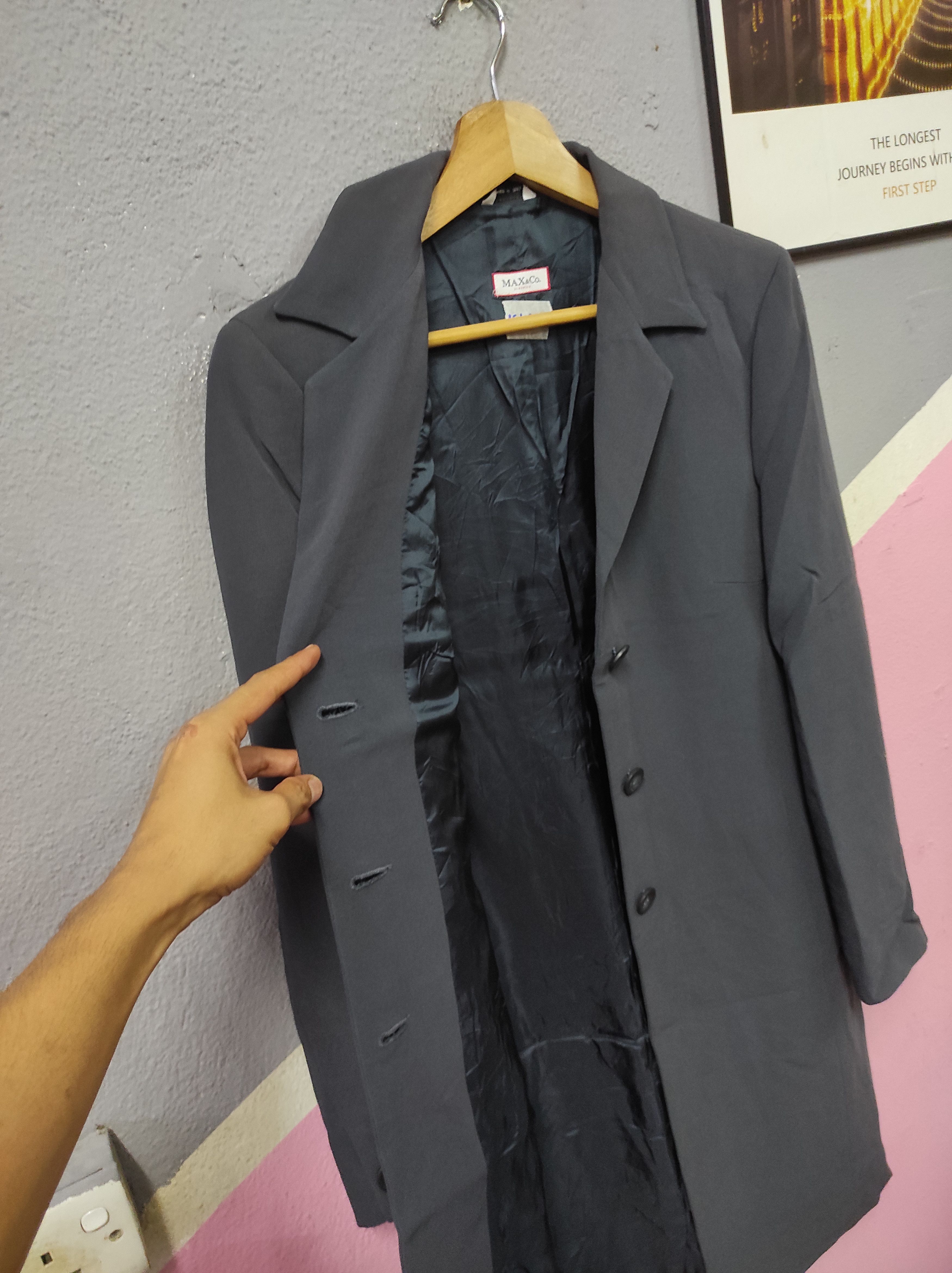 MAX&Co. × Max Mara MAX & CO CLASSICS OVERCOAT LONG JACKET SUN FADED Size S / US 4 / IT 40 - 2 Thumbnail