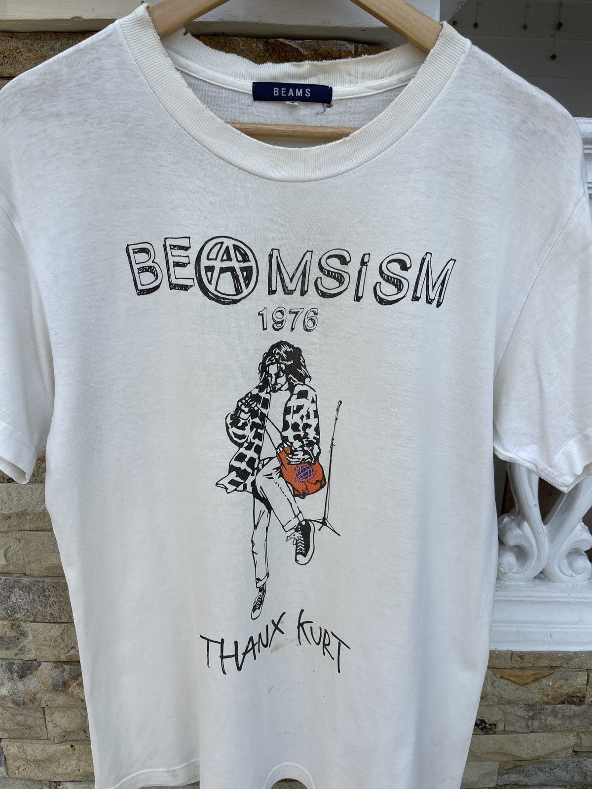 Band Tees × Beams Plus Last Drop🔥THRASHED🔥Beams Pop Art Kurt Cobain ERD GRUNGE Tee Size US L / EU 52-54 / 3 - 1 Thumbnail