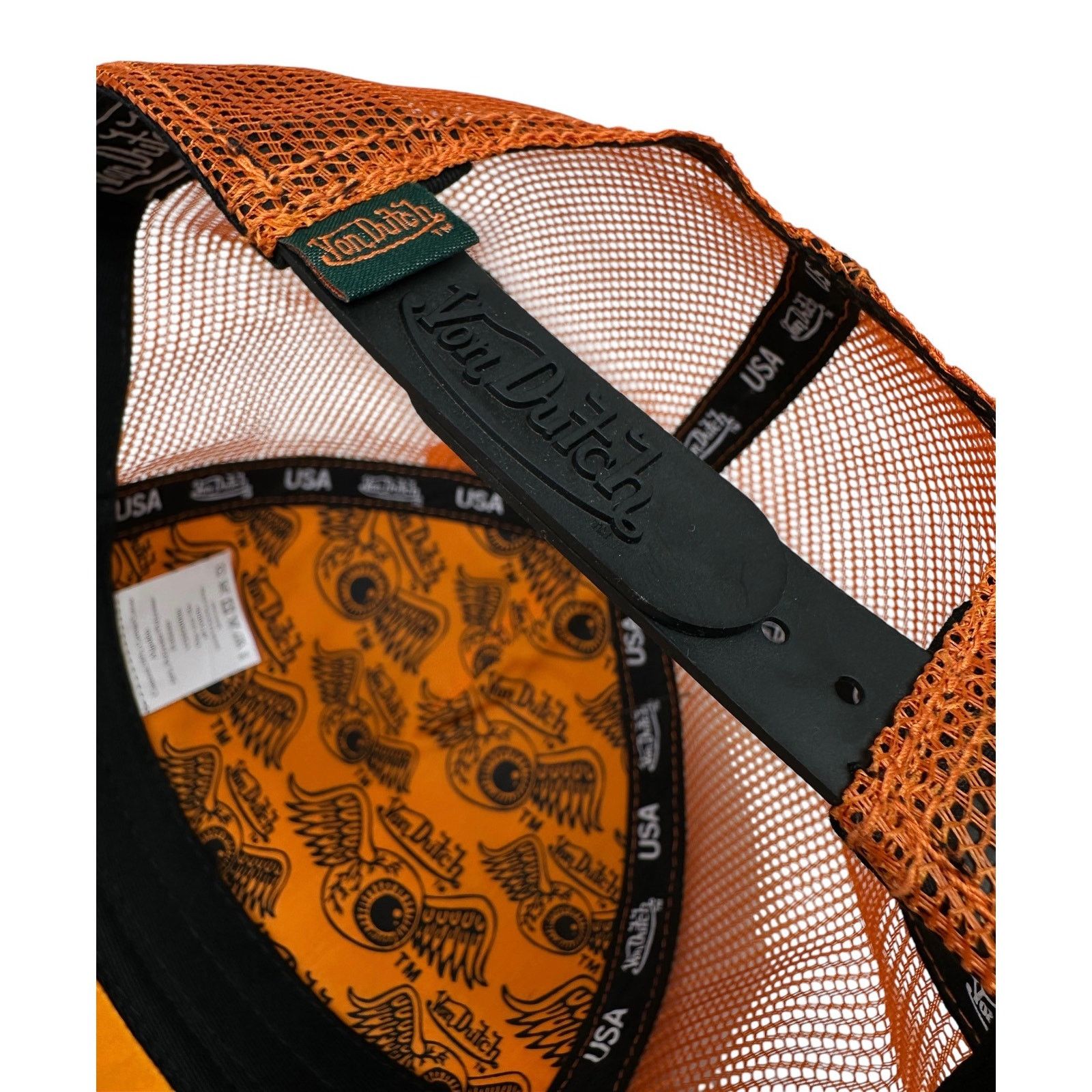 Von Dutch Von Dutch Trucker Hat Orange Camo Snapback Cap Size ONE SIZE - 5 Thumbnail