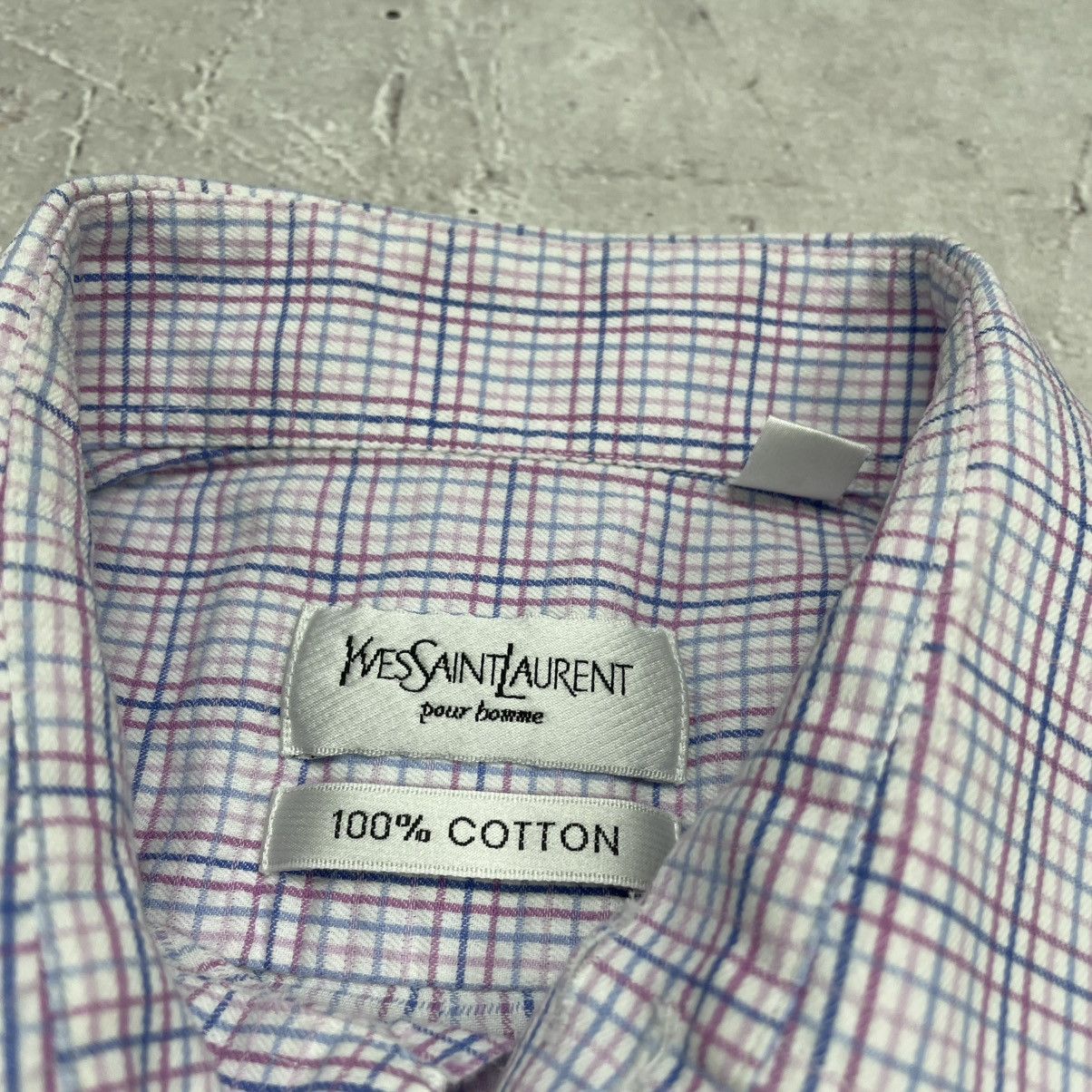 Vintage × Yves Saint Laurent Vintage Yves Saint Laurent Classic Shirt button up Cotton Size US M / EU 48-50 / 2 - 7 Thumbnail
