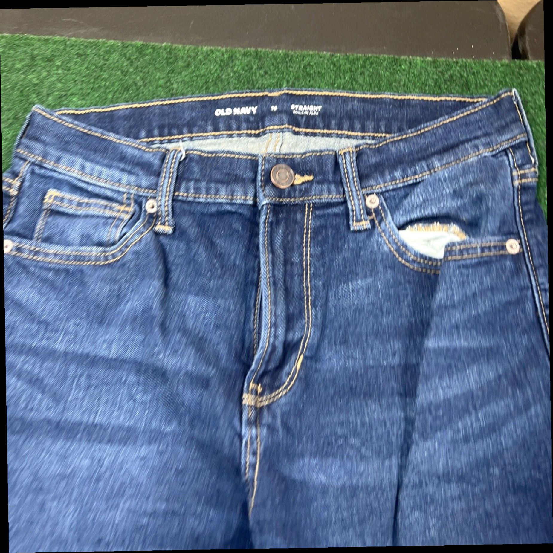 Old Navy Youth Boys Old Navy Built-In-Flex Straight Jeans 16 Plus Medium Wash Pants 26x29 Size US 26 / EU 42 - 2 Thumbnail