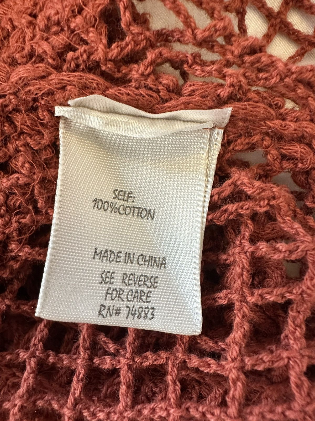 Other Adiva Open Knit Front Tie Crochet Lace Design Vest NWT Large Size L / US 10 / IT 46 - 6 Thumbnail