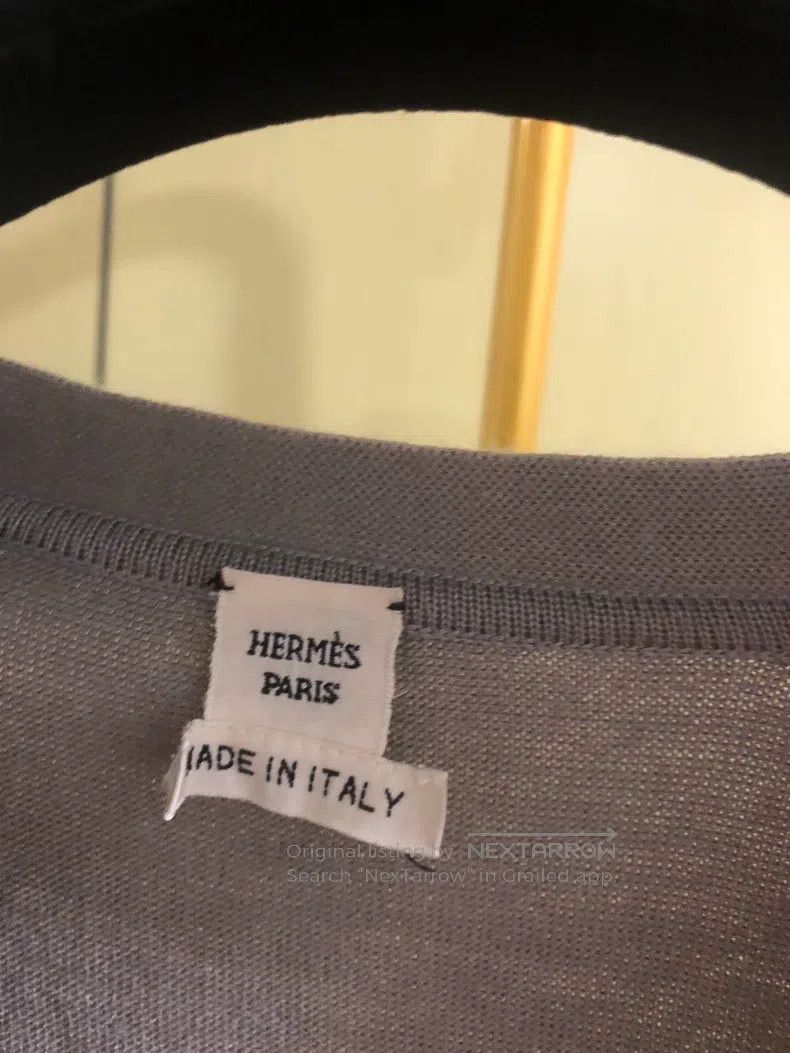 Hermes Hermes Silk blend knit top 70% silk + 30% mulberry silk Size XXS / US 00 / IT 34 - 2 Thumbnail