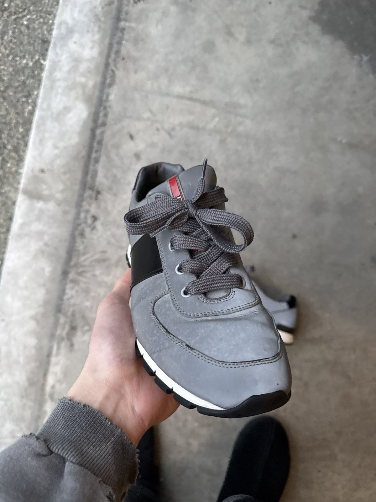 Prada Prada Match Race Sneakers – Grey/Black – Authenticity Check Size US 8 / EU 41 - 7 Thumbnail