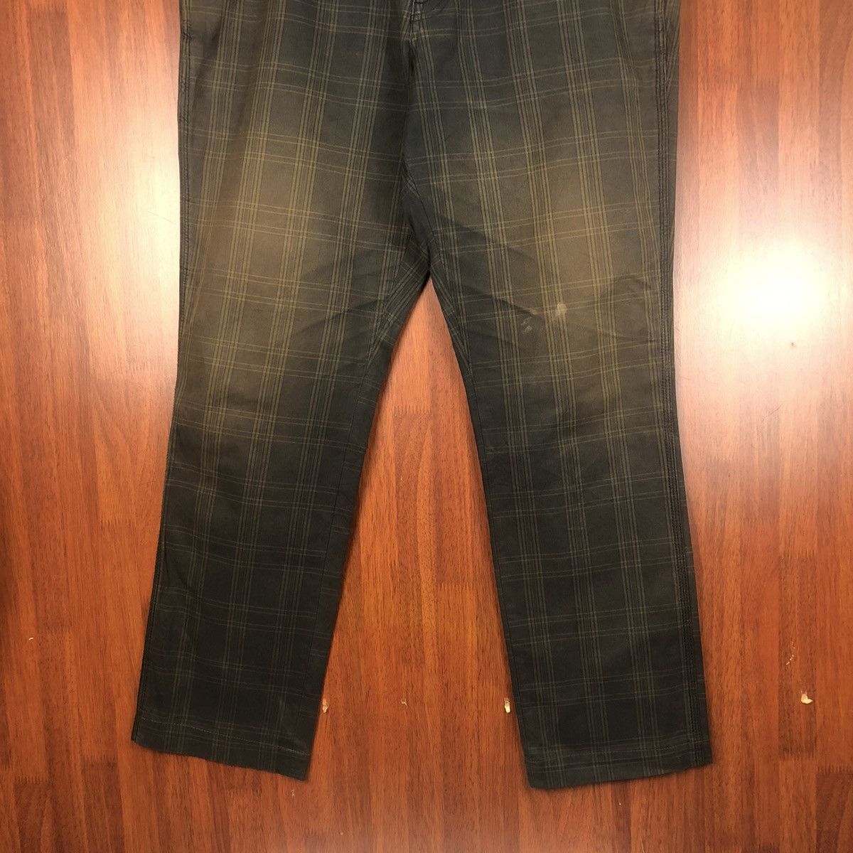 Japanese Brand Checkerd Dark Brown Casual Pants #7510 Size US 34 / EU 50 - 3 Thumbnail