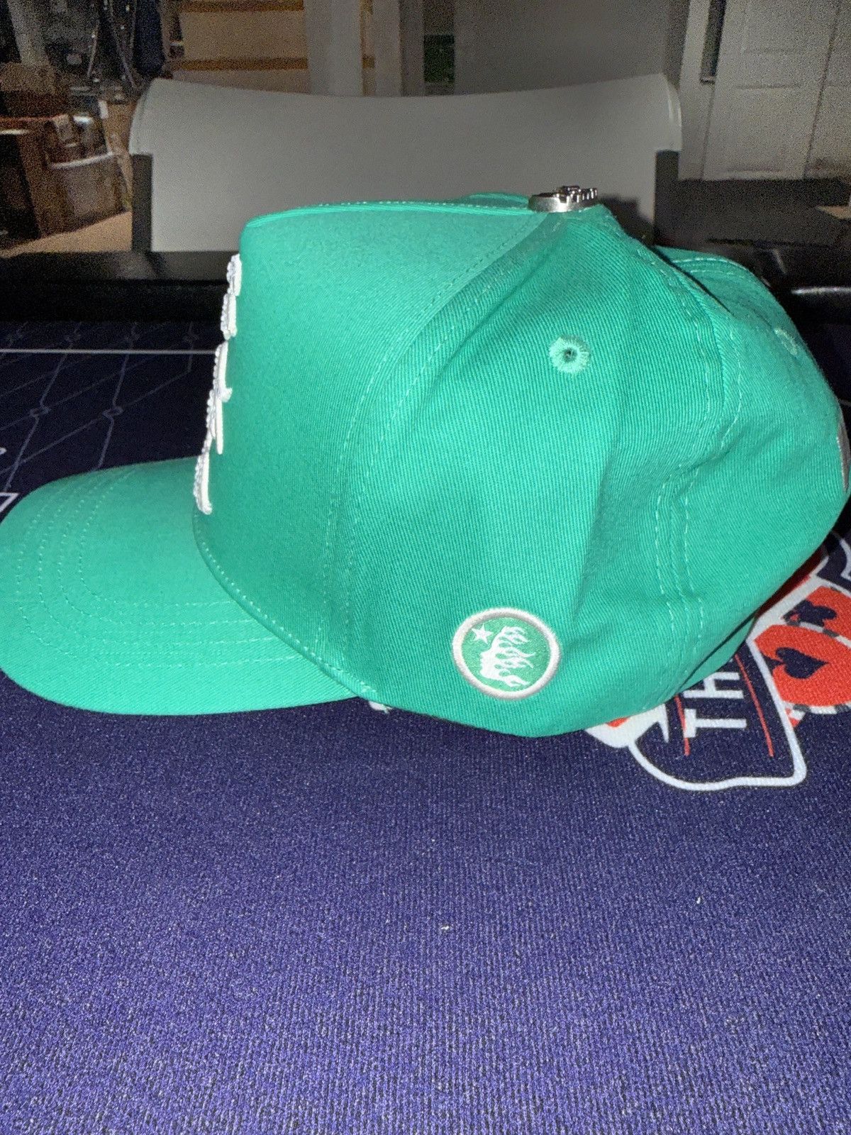 HELLSTAR Hellstar OG Logo Rhinestones Snapback “Green” Size ONE SIZE - 4 Thumbnail