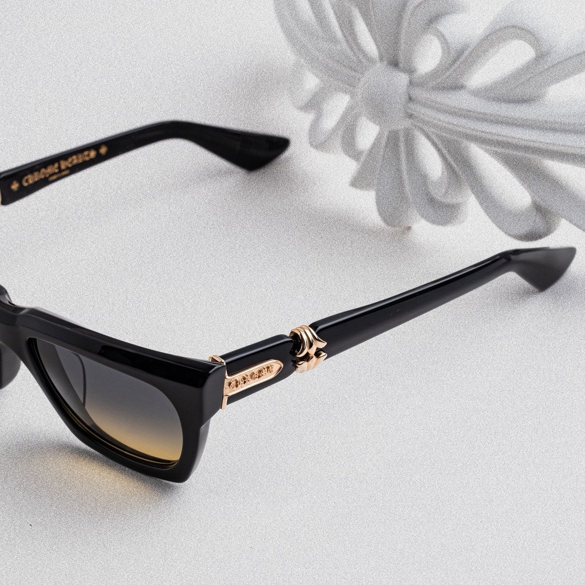 Chrome Hearts CHROME HEARTS CLITERALLY BLACK-18KGP SUNGLASSES Size ONE SIZE - 3 Thumbnail