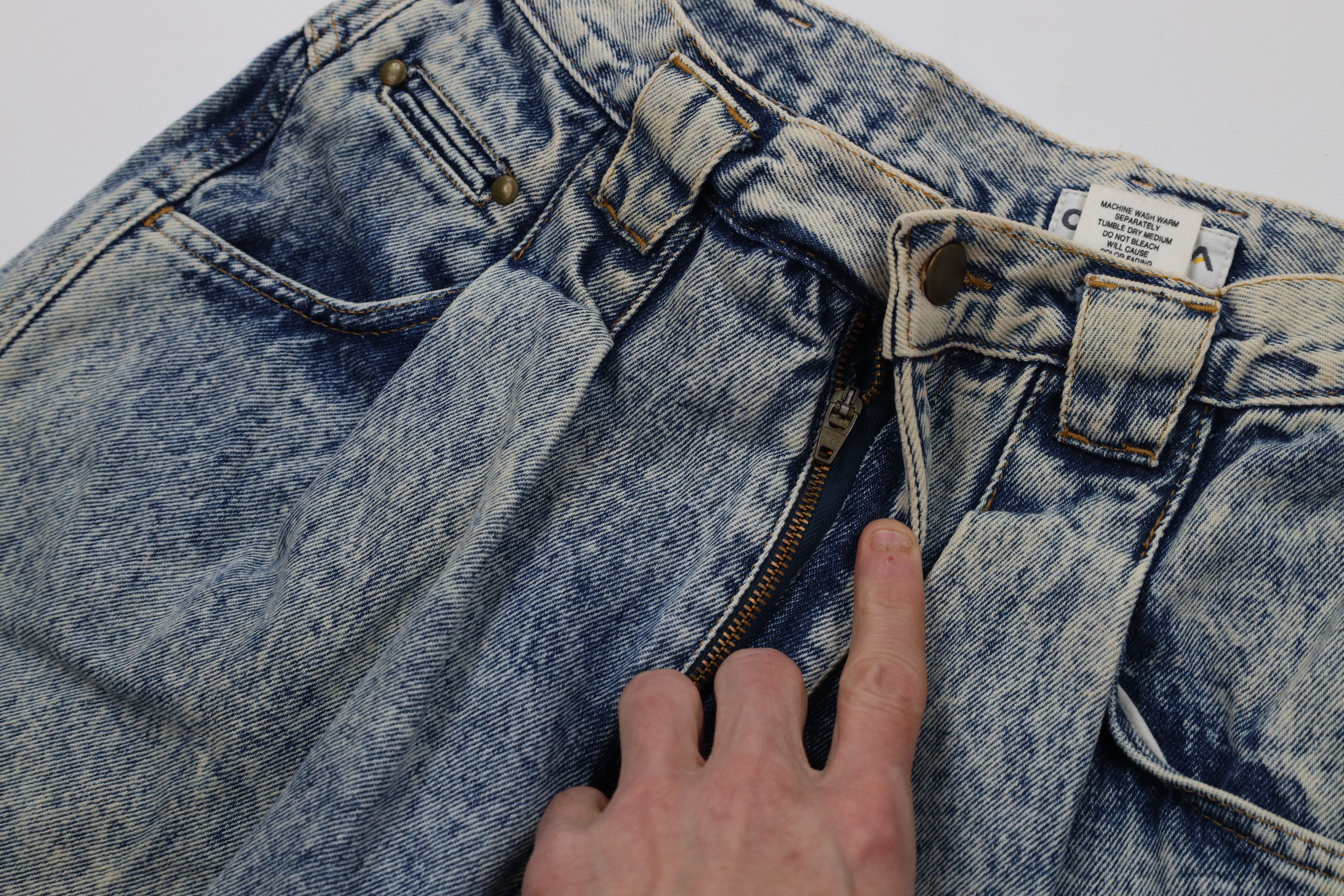 Vintage Vintage 80s 90s Streetwear Acid Wash High Waisted Jeans Size 34" / US 12 / IT 48 - 7 Thumbnail