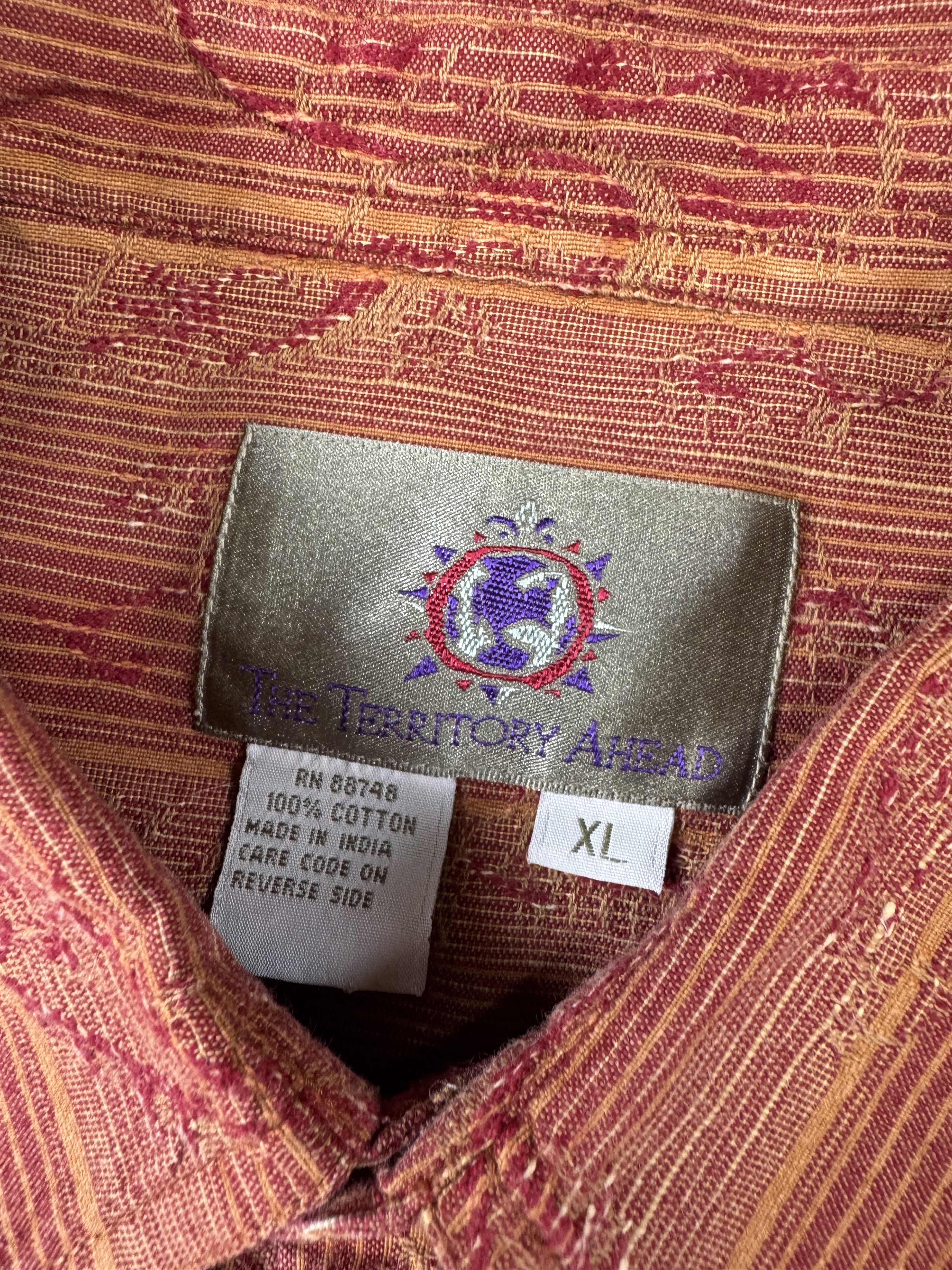 The Territory Ahead The Territory Ahead Shirt Cotton Woven Button Down Paisley Size US XL / EU 56 / 4 - 2 Thumbnail