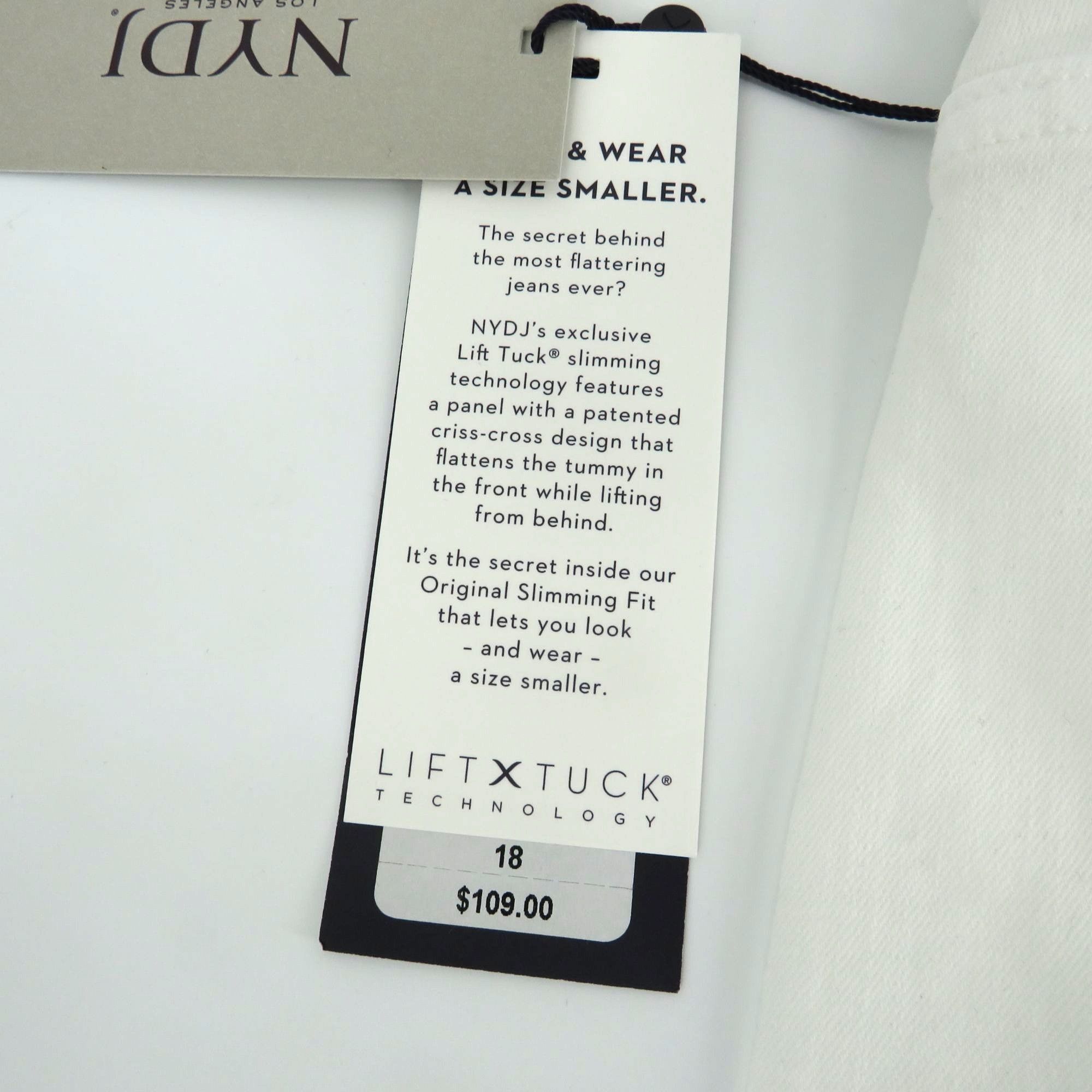 NYDJ NYDJ Premium Denim Skinny Ankle Pants White Size 18 NWT $109 Size 40" / US 18 - 4 Thumbnail