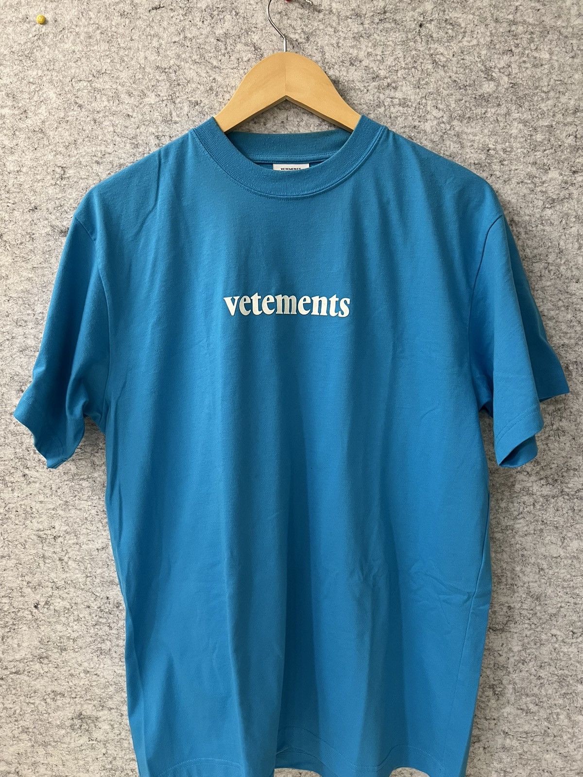 image of Vetements Vetemente Tee in Blue, Men's (Size XS)