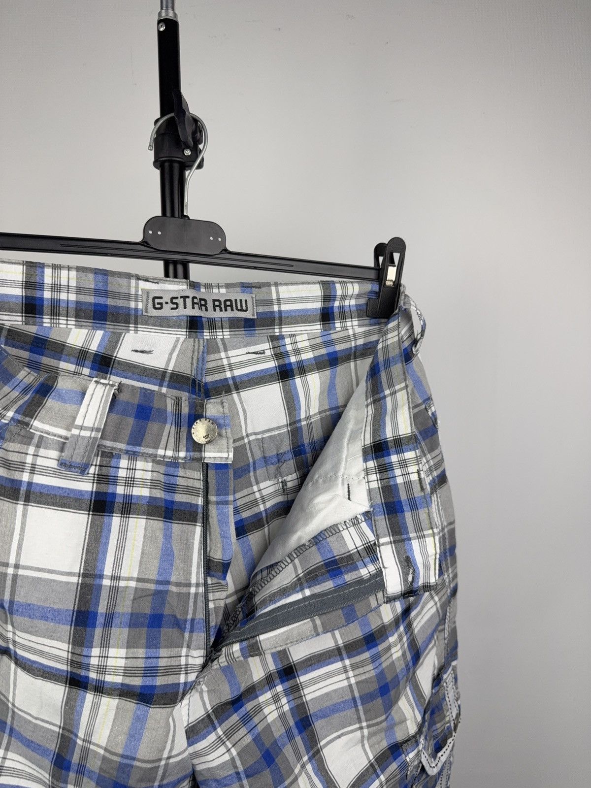 G-Star 00s G-Star RAW Checked Cargo Shorts Plaid Utility Style Size US 32 / EU 48 - 13 Thumbnail