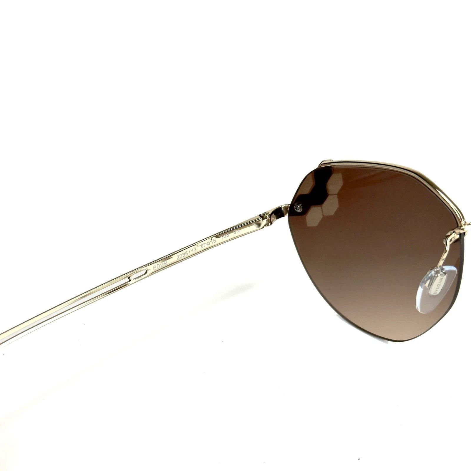 Bvlgari BVLGARI BV6099 SERPENTEYES Gold Brown Sunglass 6099 SERPENTI Size ONE SIZE - 6 Thumbnail