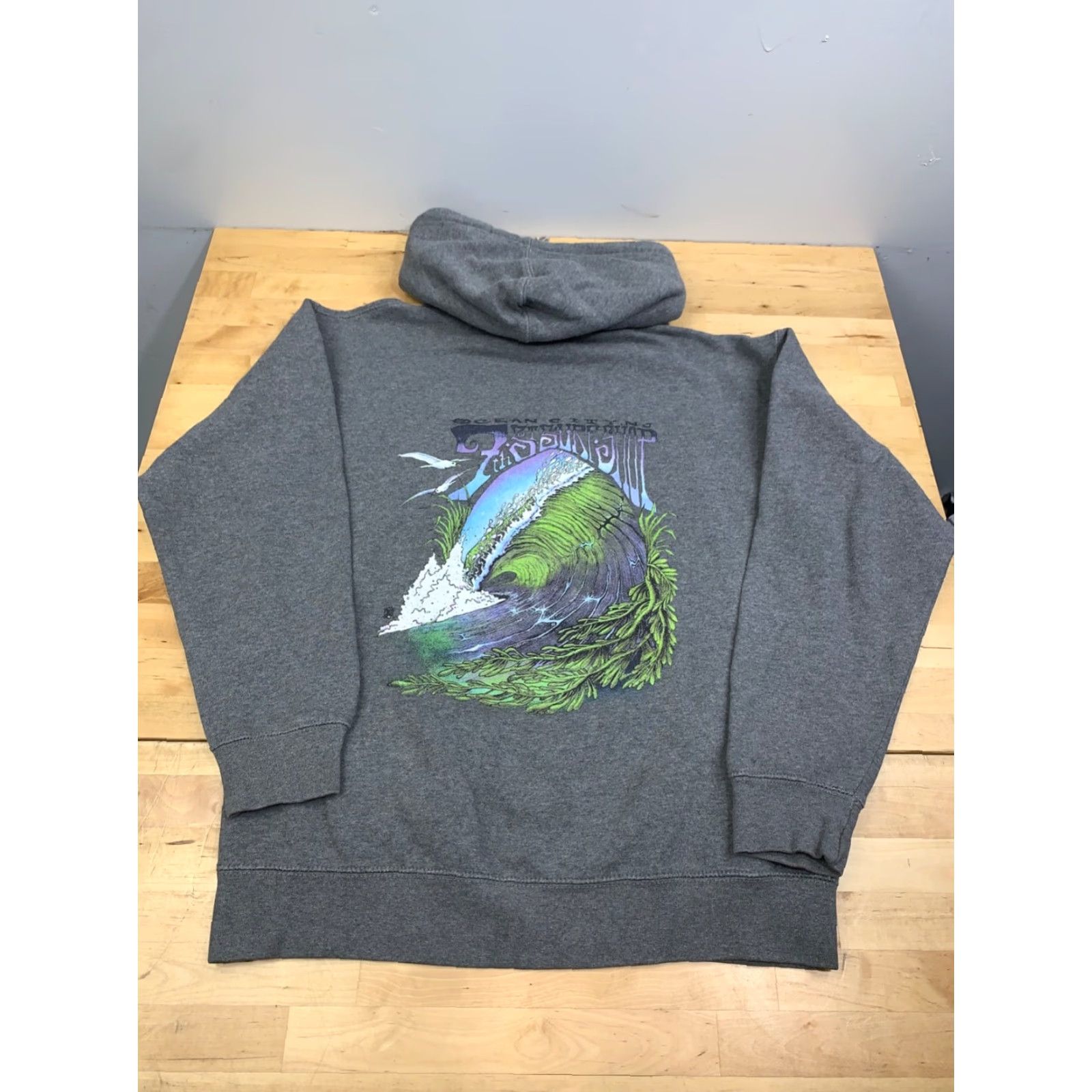 Vintage Ocean City Surf Hoodie Mens M Pullover Beach Waves Birds 12542 Size US M / EU 48-50 / 2 - 8 Thumbnail