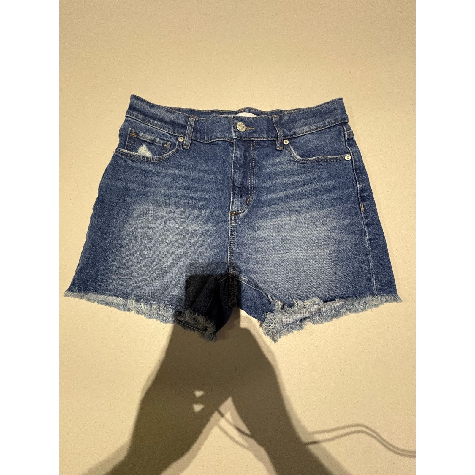 Loft LOFT Womens Denim Cutoff Shorts Size 2 Waist 26 Frayed Hem Size 26" / US 2 / IT 38 - 3 Thumbnail