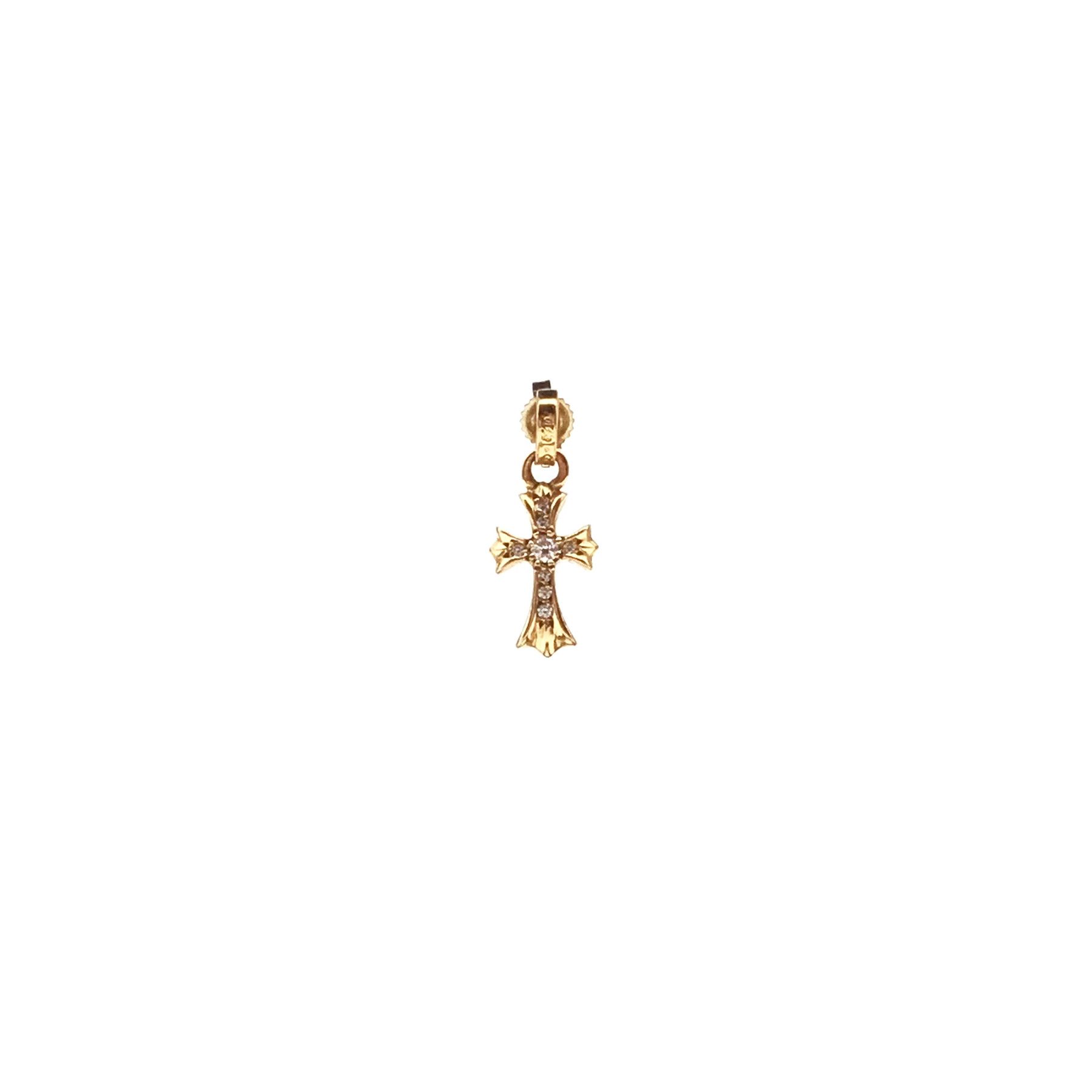 Chrome Hearts Chrome Hearts 22K Gold Diamonds Babyfat Drop Earring Size ONE SIZE - 1 Thumbnail
