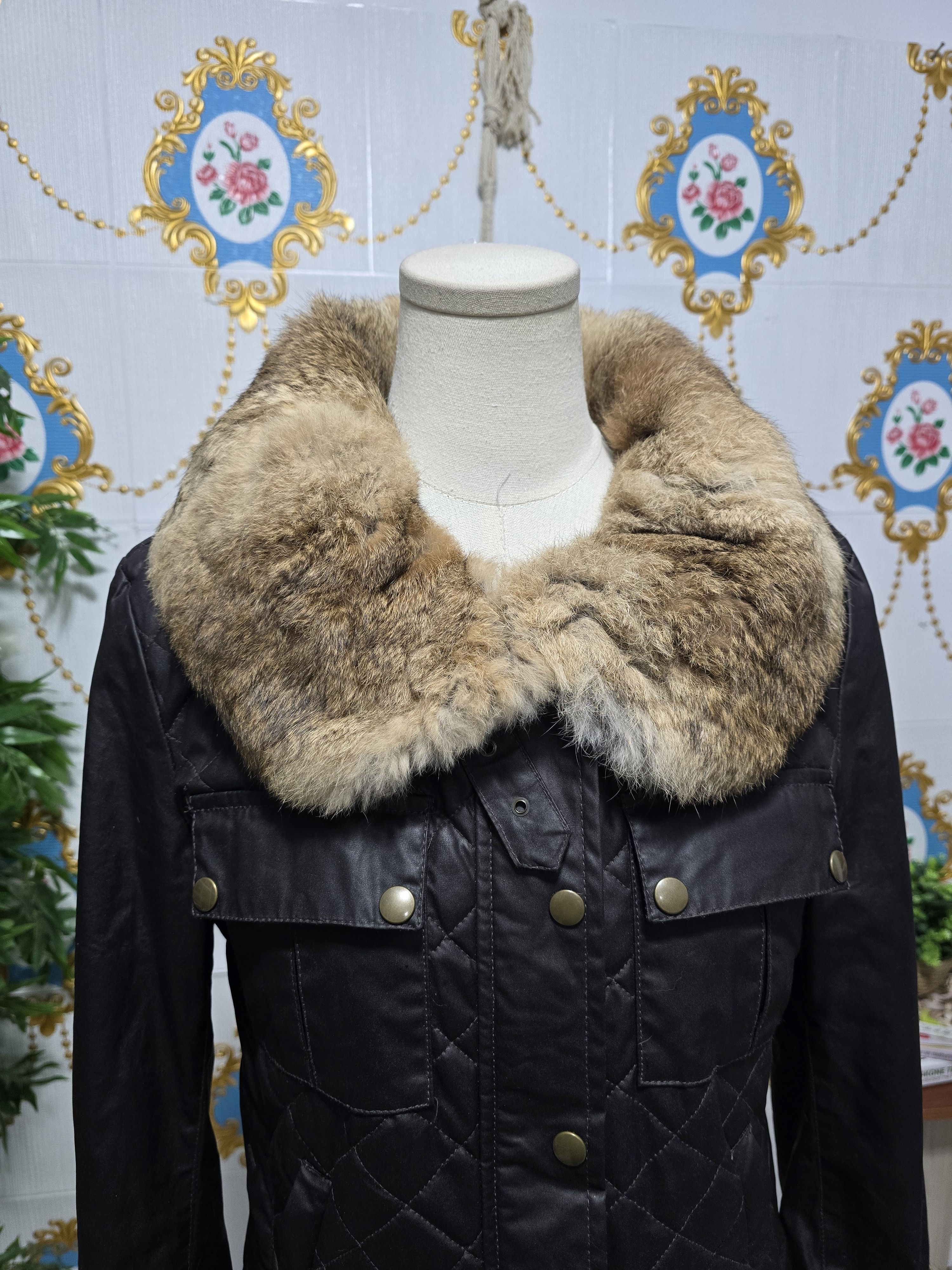 Belstaff Belstaff Gold Label quilted jacket ,wax cotton rabbit fur Size M / US 6-8 / IT 42-44 - 2 Thumbnail