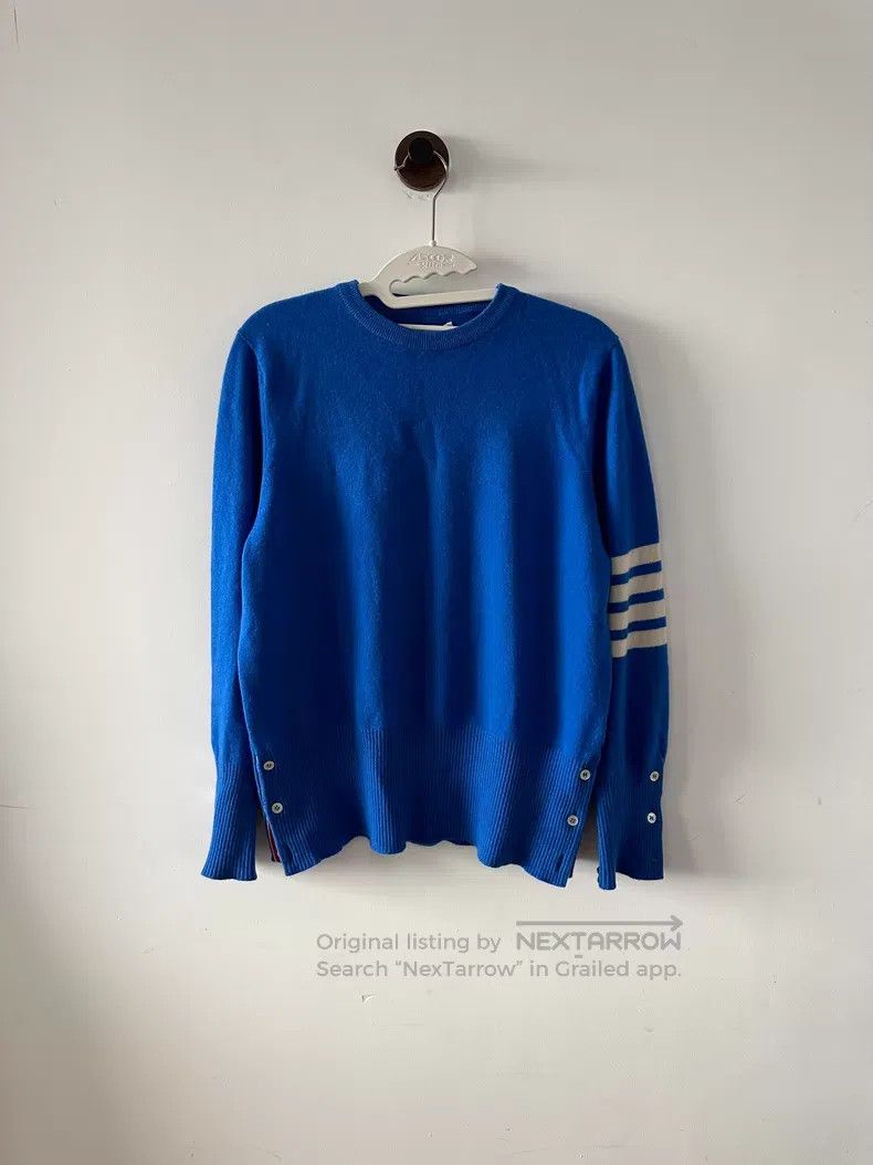 Thom Browne Thom Browne Blue Cashmere Sweater Size US XXL / EU 58 / 5 - 1 Thumbnail