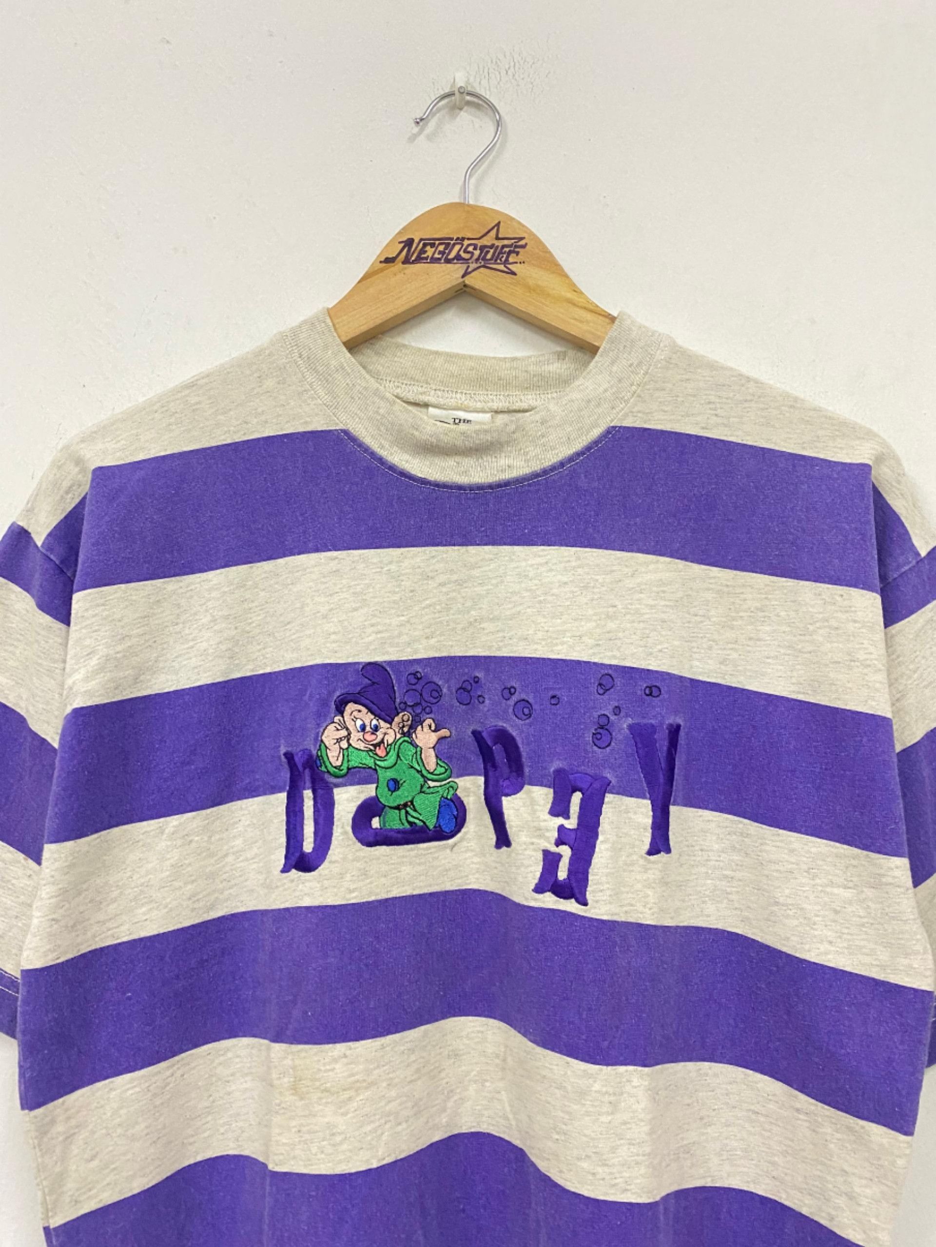 Vintage Vintage 90s DOPEY disney character the 7 dwarf t shirt Size US M / EU 48-50 / 2 - 2 Thumbnail