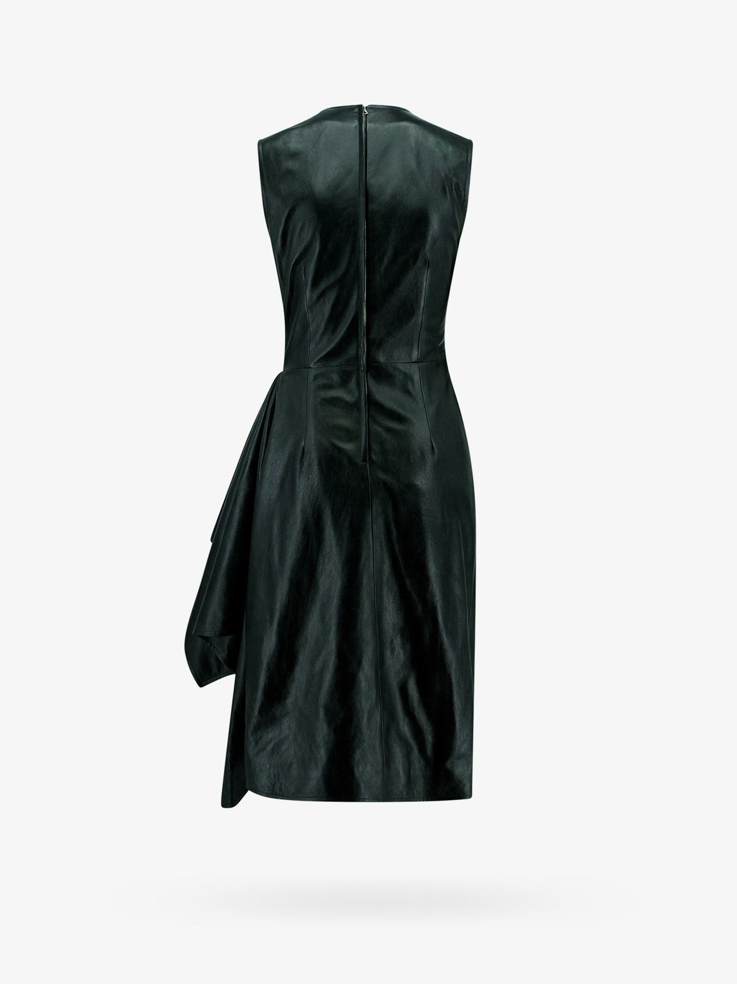 Bottega Veneta o1bcso1str0425 Leather Midi Dress in Green Size XS / US 0-2 / IT 36-38 - 2 Thumbnail