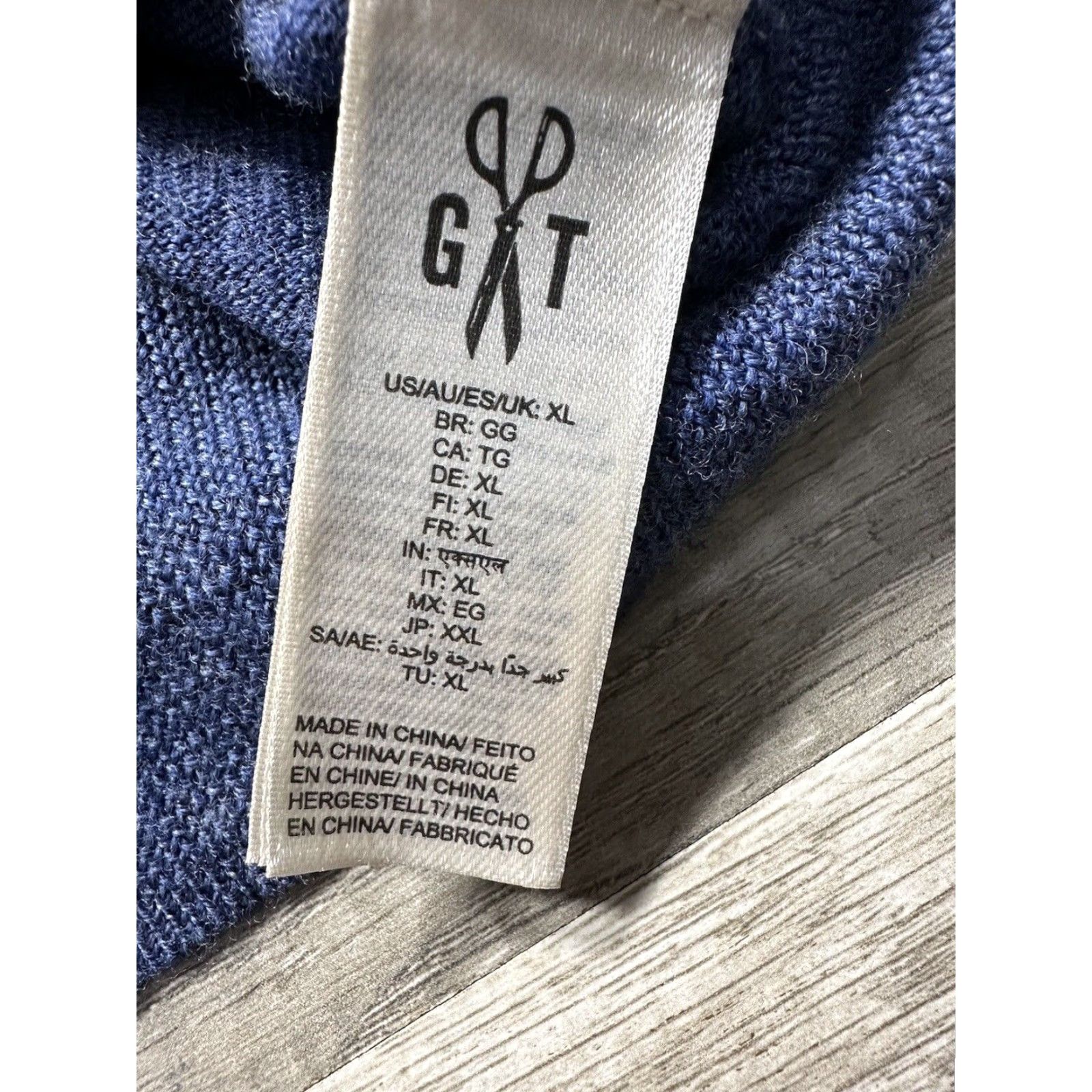 Vintage Goodthreads Mens Sweater 100% Merino Wool Crewneck Large Blue Long Sleeve Size US L / EU 52-54 / 3 - 4 Thumbnail