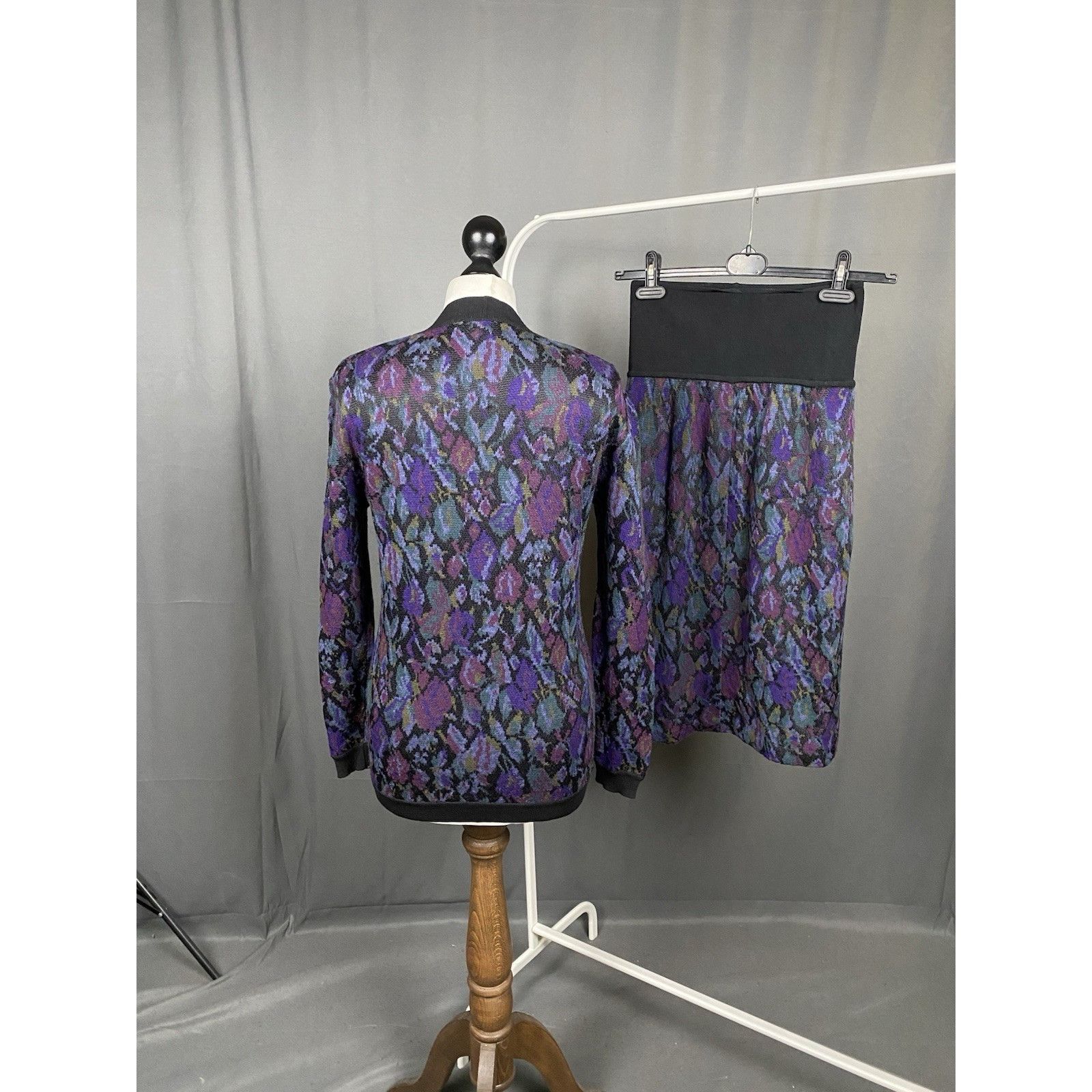 Missoni RARE! Missoni Vitnage Purple Floral Wool Knit 2 Piece Sweate Size M / US 6-8 / IT 42-44 - 7 Thumbnail