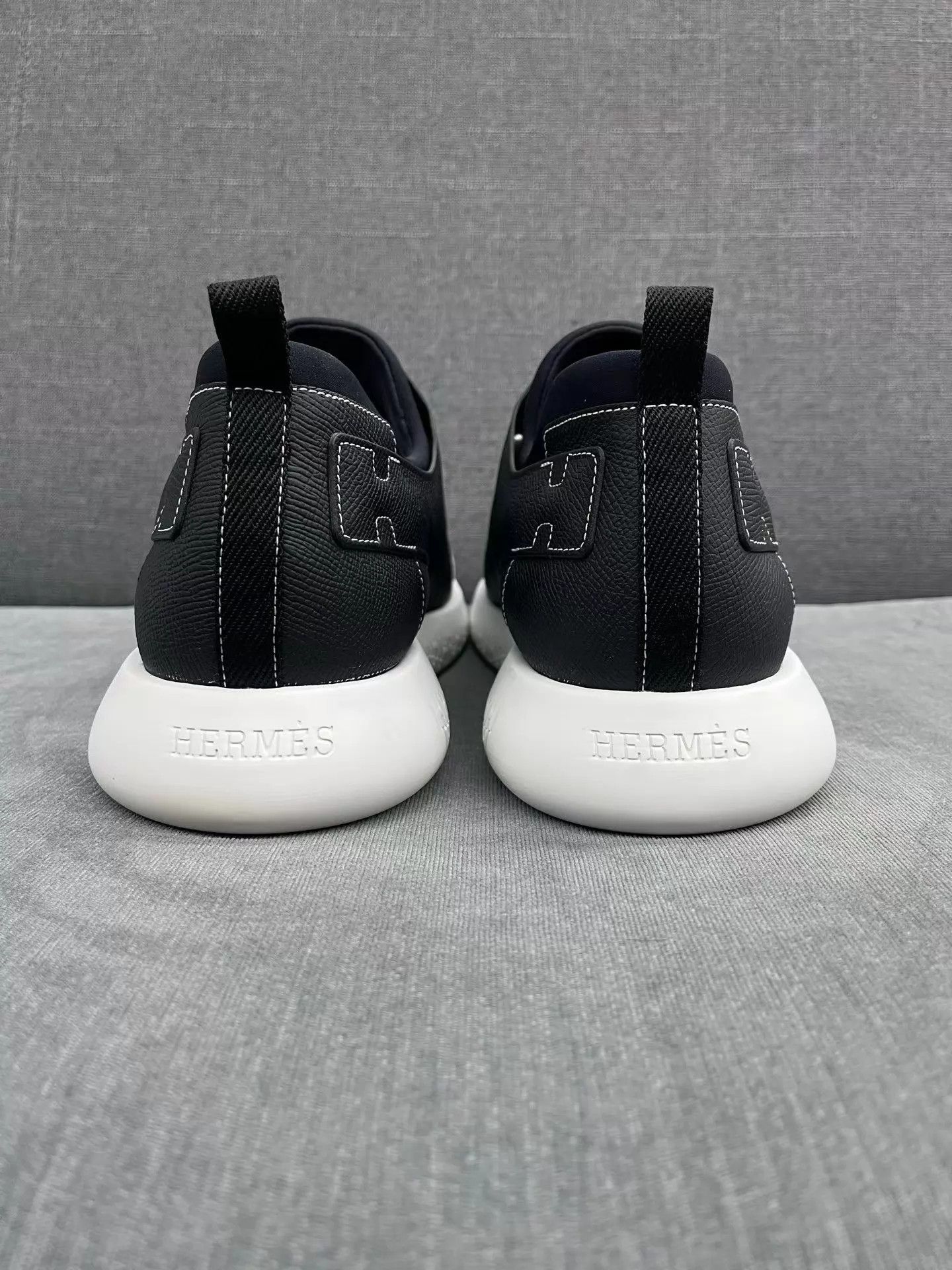 Hermes Hermès Black Color-Block Leather Sneaker 42.5 Size US 9.5 / EU 42-43 - 5 Thumbnail