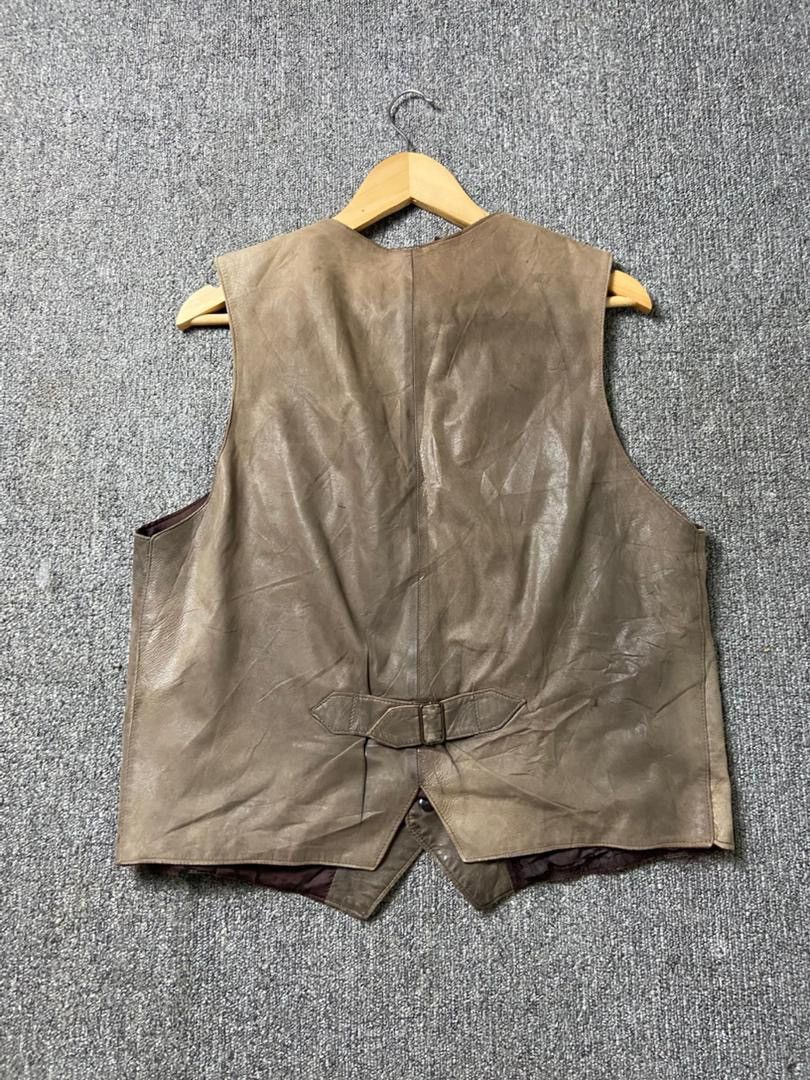 Japanese Brand Vera Pelle Lavorazione Leather Vest (193) Size US XS / EU 42 / 0 - 2 Thumbnail