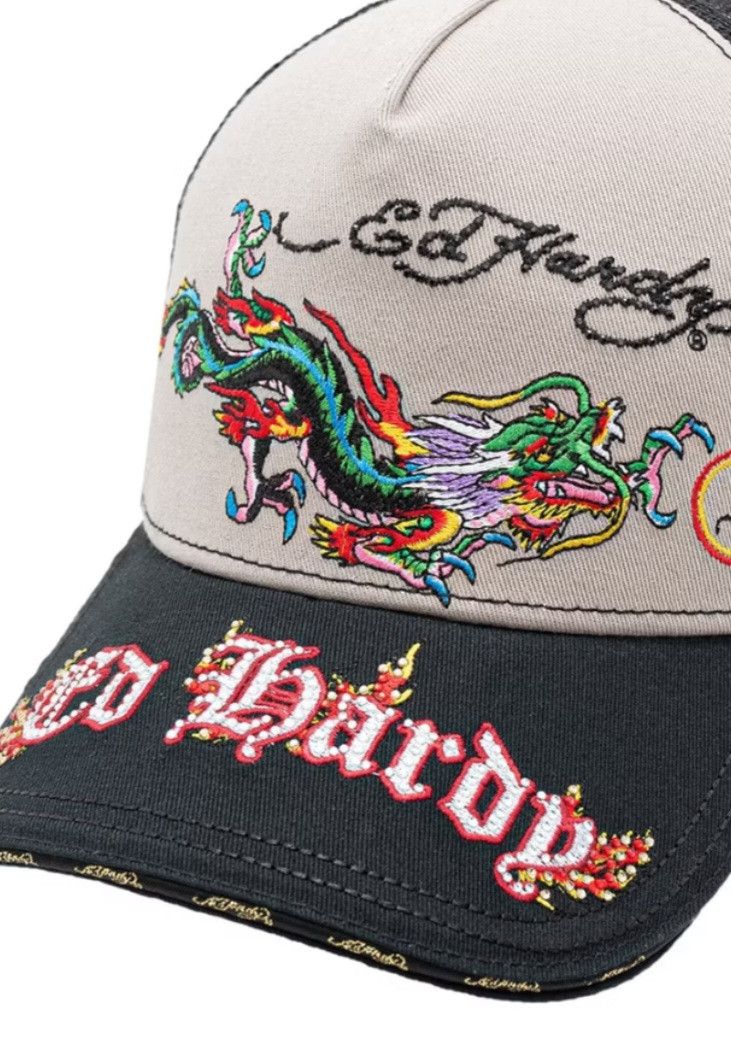 Japanese Brand Ed Hardy Majestic Dragon Trucker cap Size ONE SIZE - 2 Thumbnail